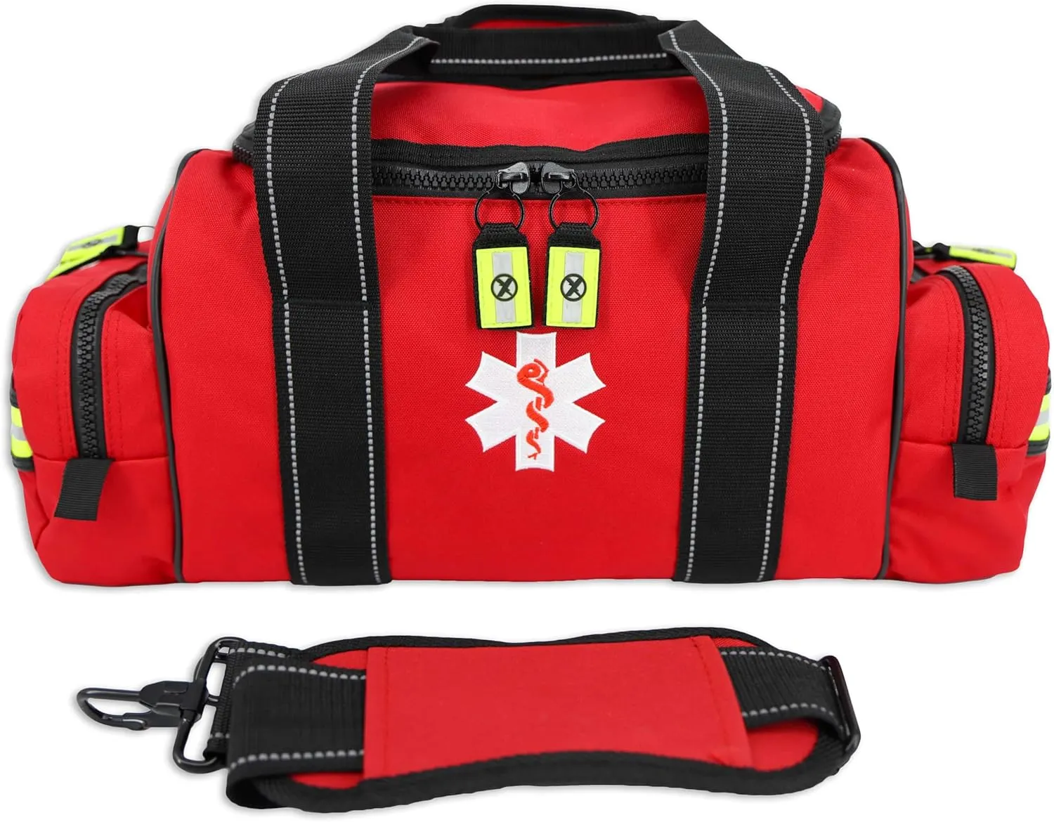 Lightning X Customizable Large EMT Medic First Responder EMS Trauma Jump Bag w/Embroidered Name - RED