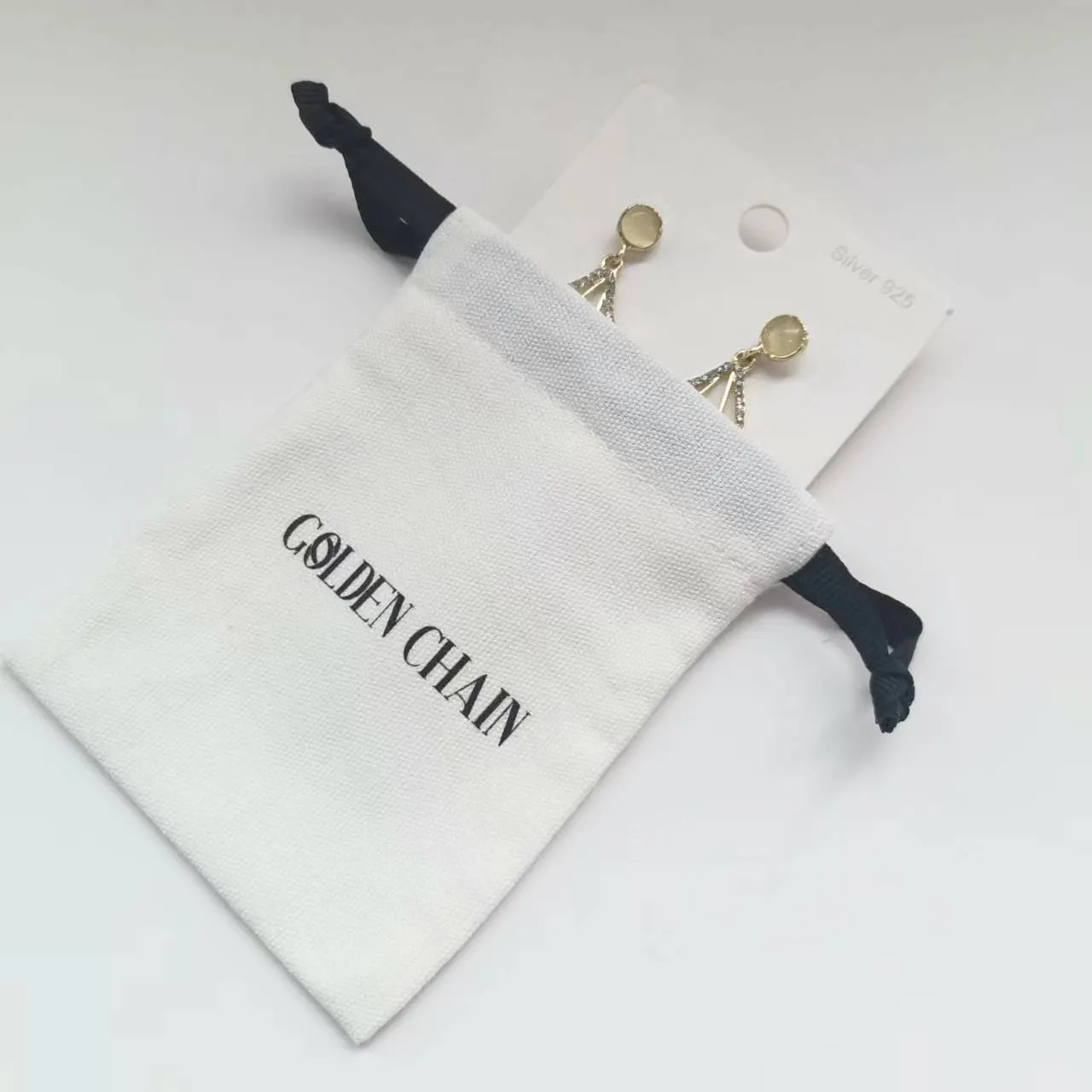 Lionwrapack cotton dust drawstring bags custom jewelry packaging pouch