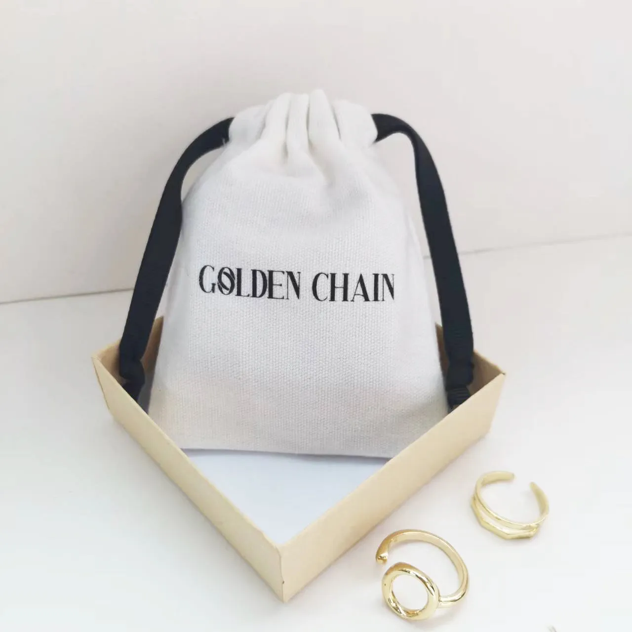 Lionwrapack cotton dust drawstring bags custom jewelry packaging pouch