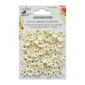 Little Birdie Handmade Florettes Flowers Beaded Micro Moon Light 60 per Package