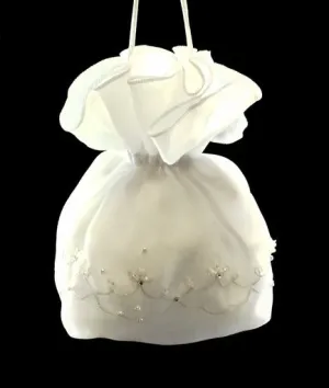 Little People White Girls Communion Bag 4877