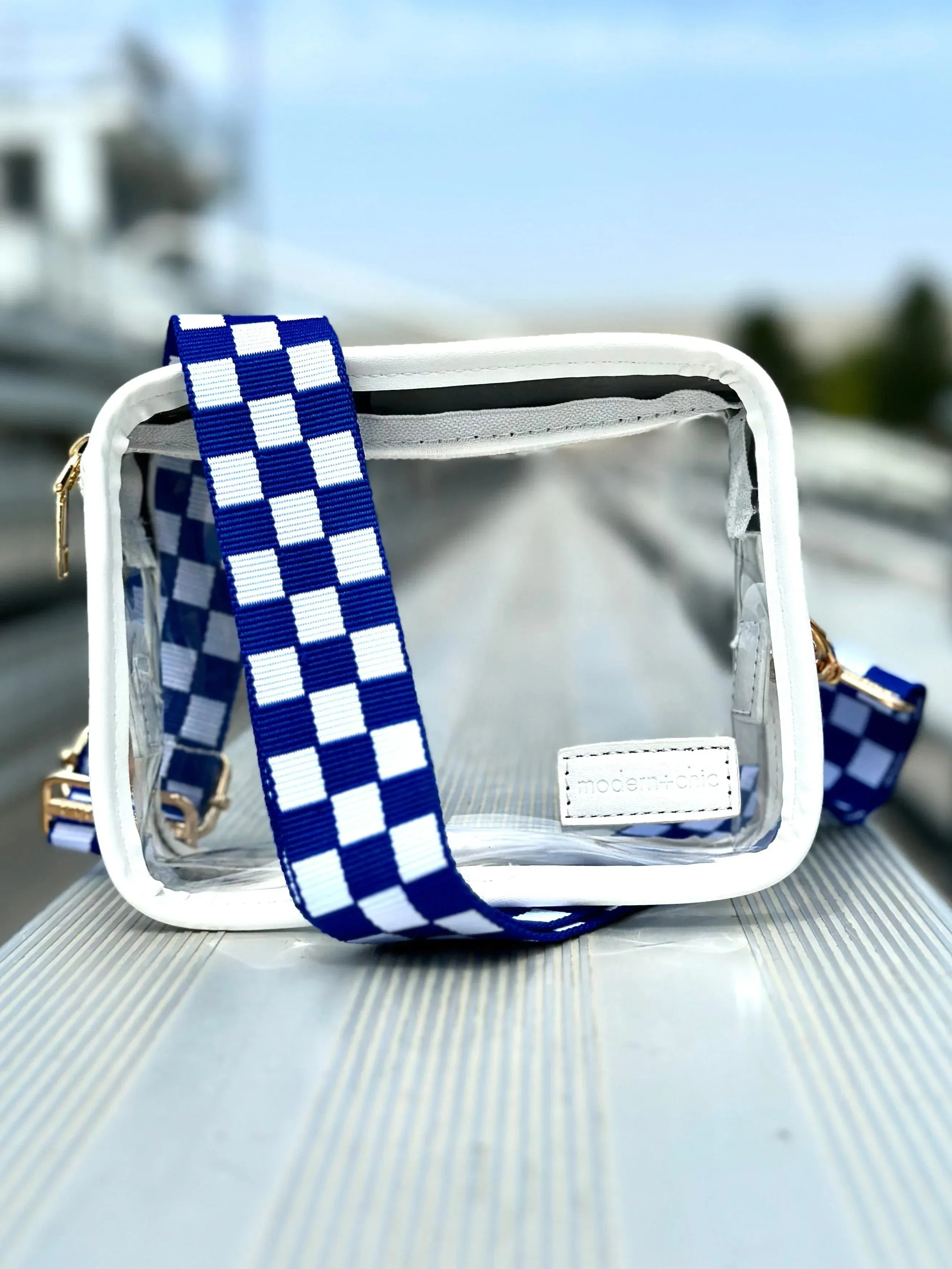 Lizzie Checkered Adjustable Bag Strap - 3/25
