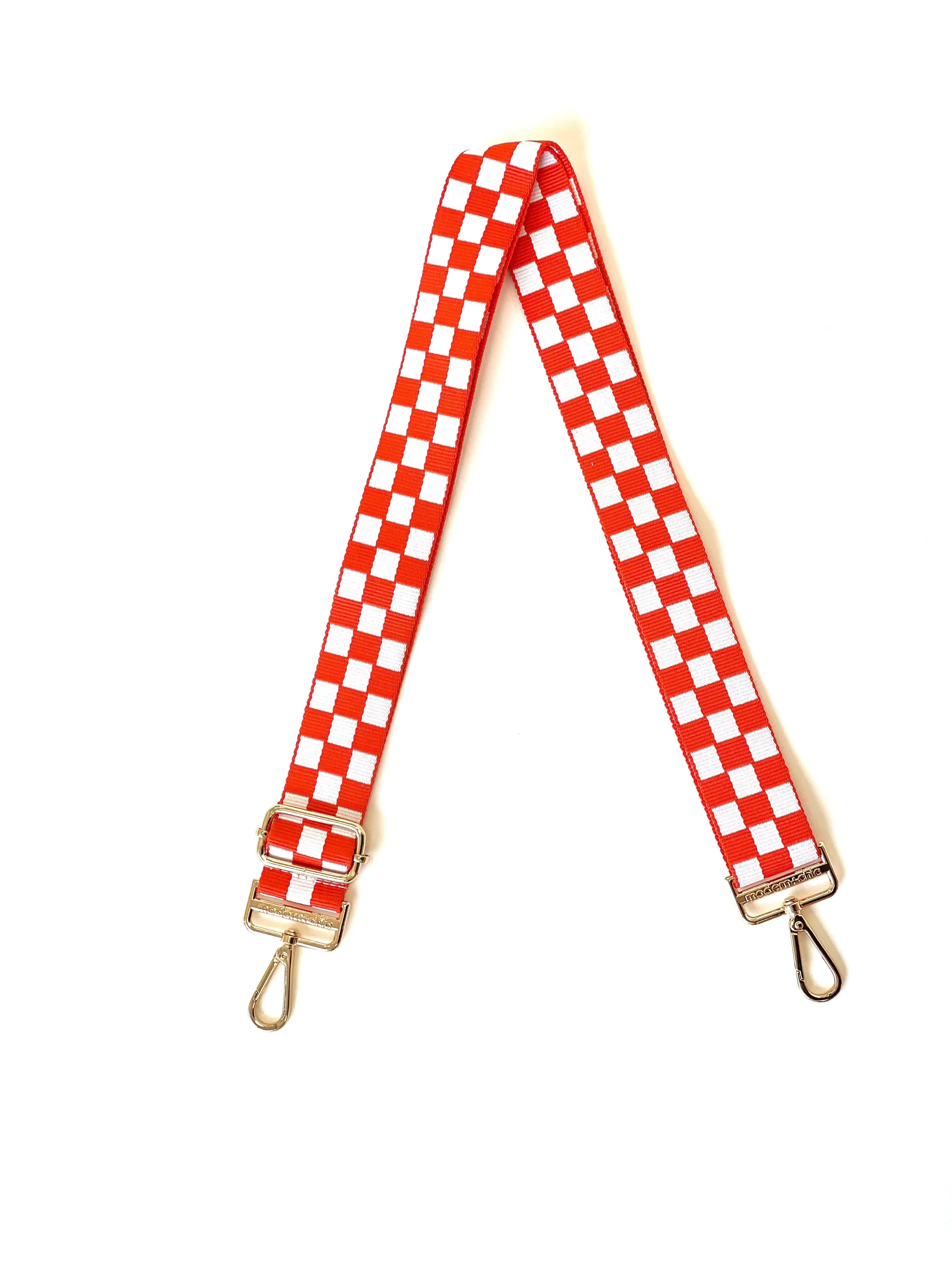 Lizzie Checkered Adjustable Bag Strap by modern chic
