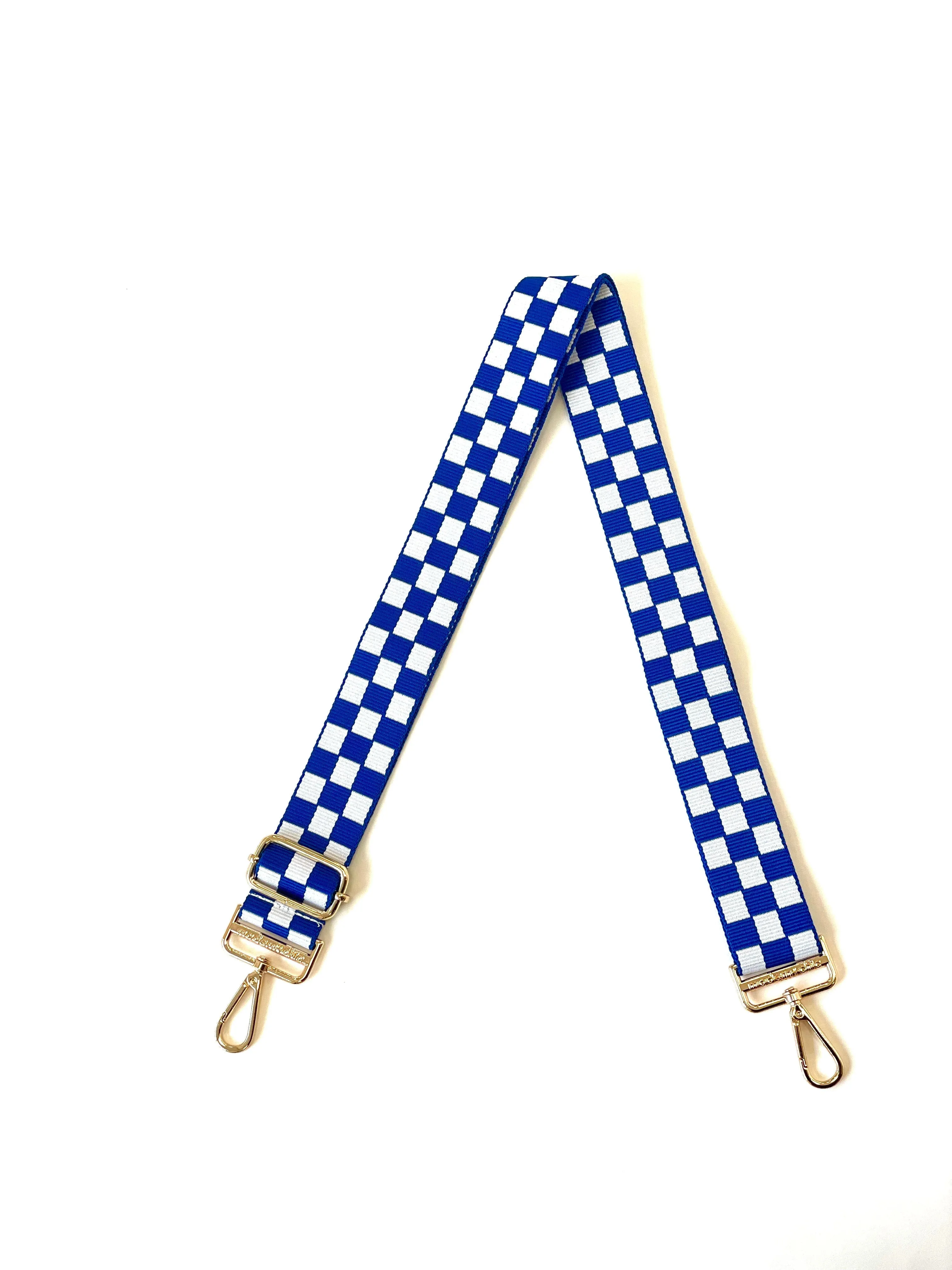Lizzie Checkered Adjustable Bag Strap by modern chic