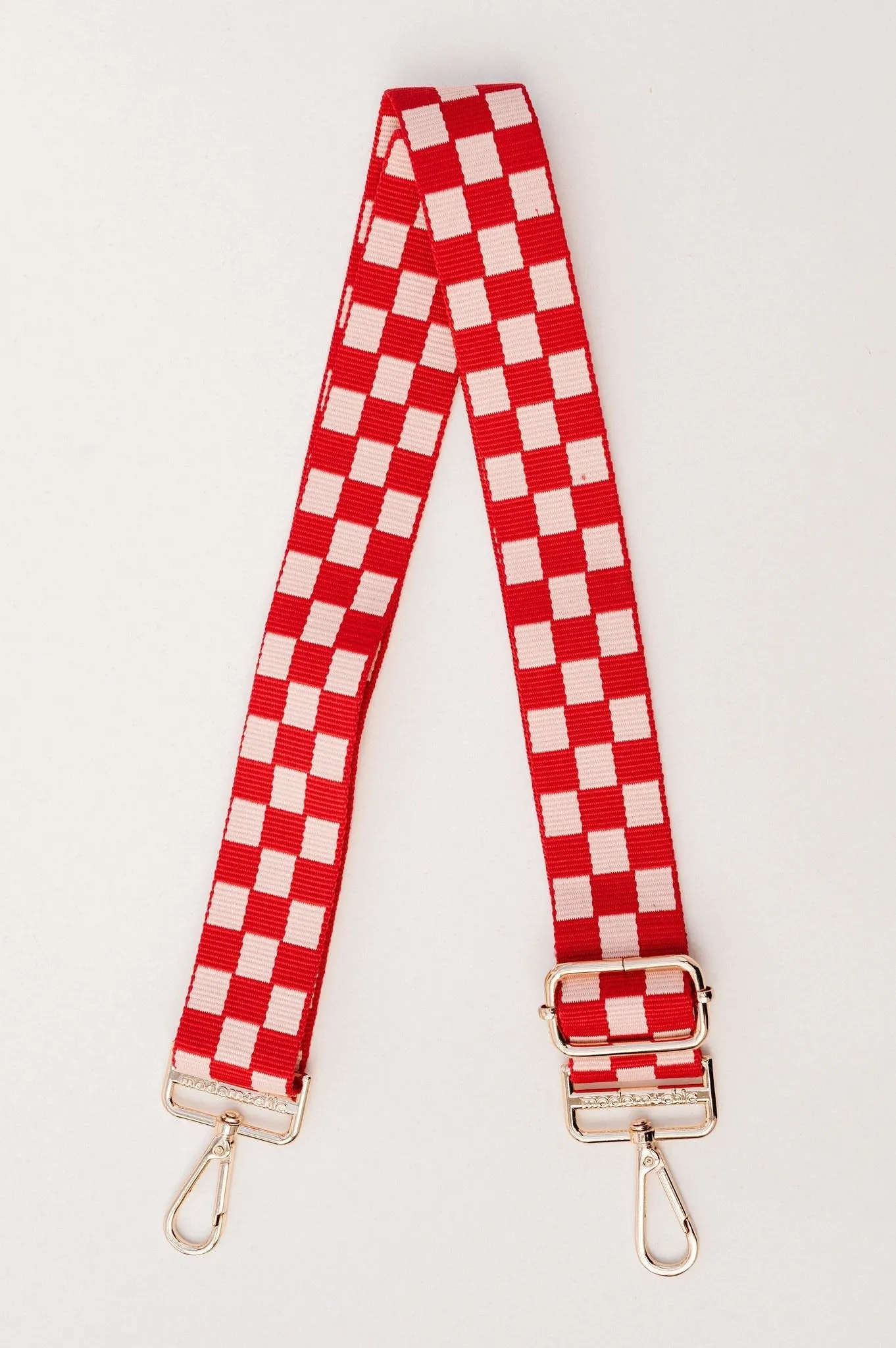 Lizzie Checkered Adjustable Bag Strap by modern chic