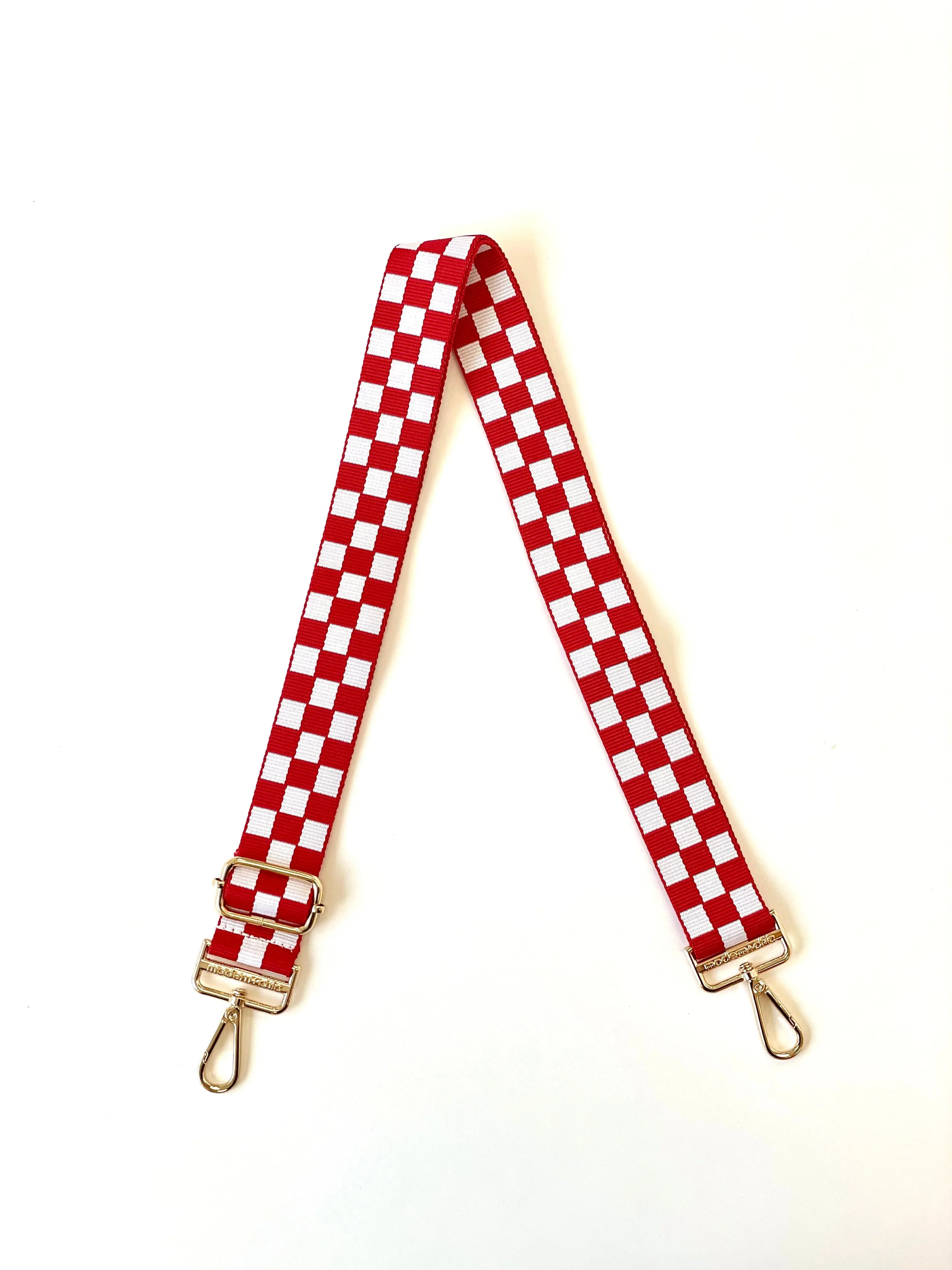 Lizzie Checkered Adjustable Bag Strap by modern chic