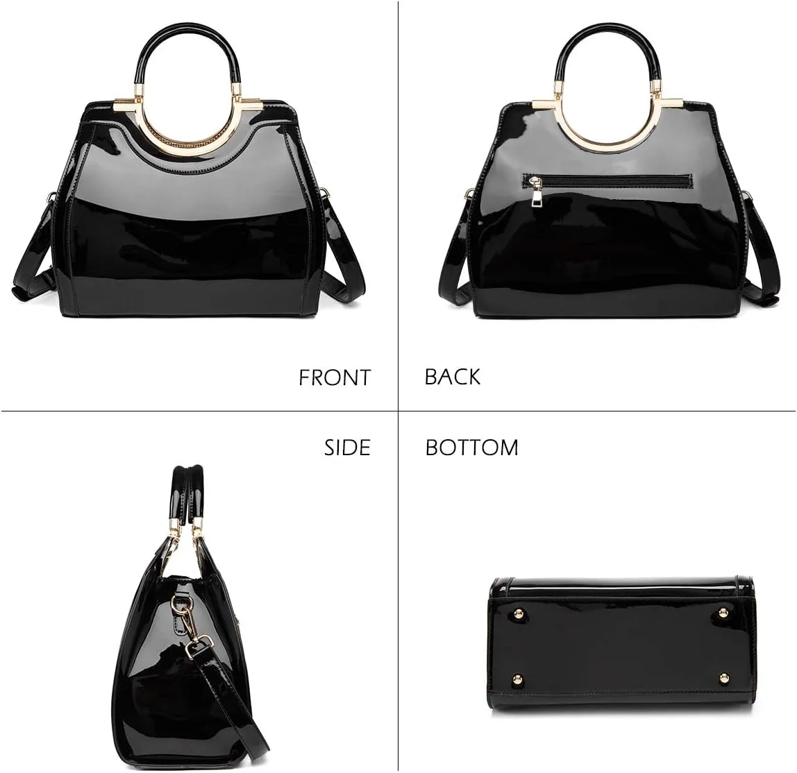 LJOSEIND Women’s Handbags Designer Purses Satchel Totes Structured Shoulder Bags