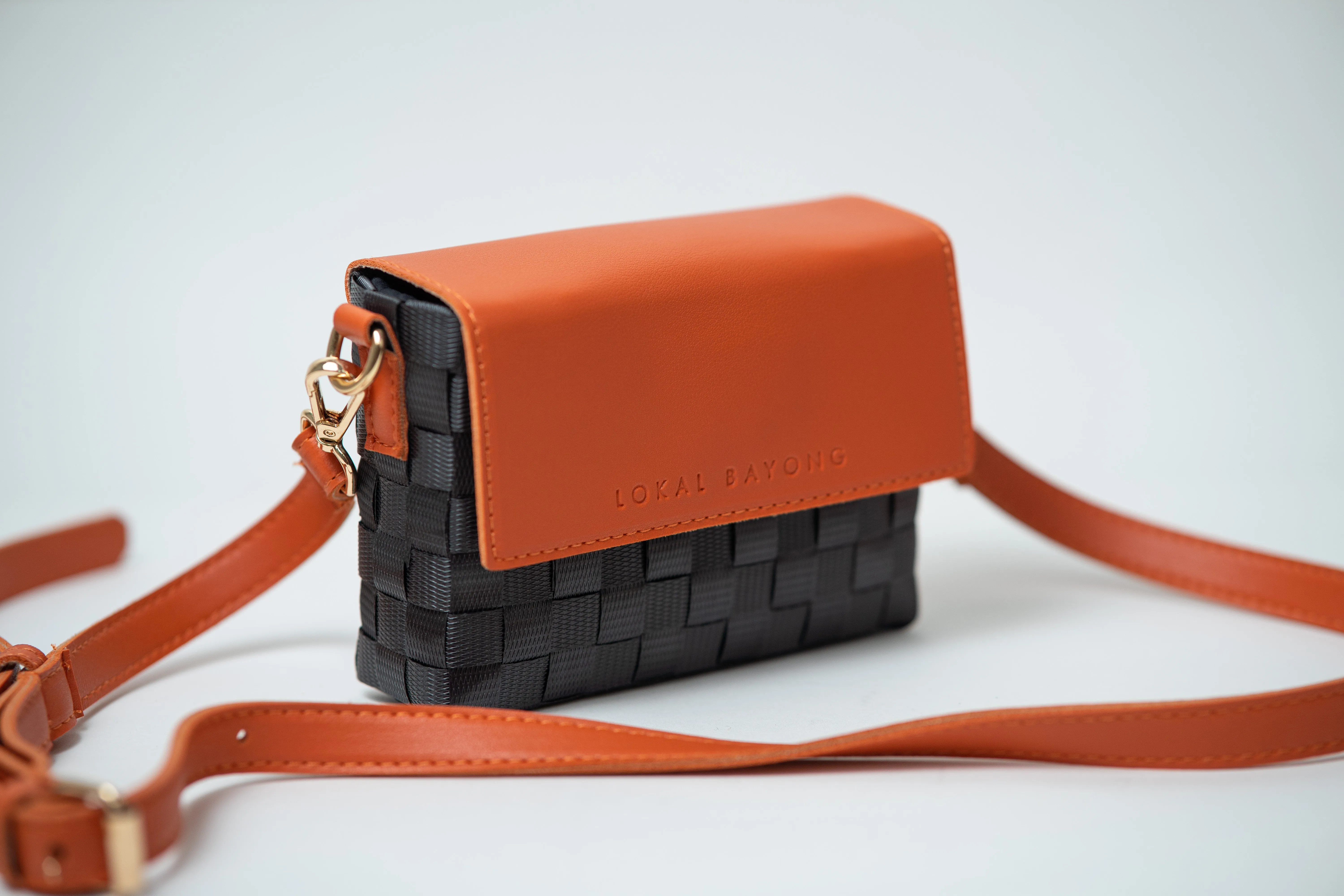 Lokal Bayong Daile Vegan Leather/Hand-Woven Sling Bag