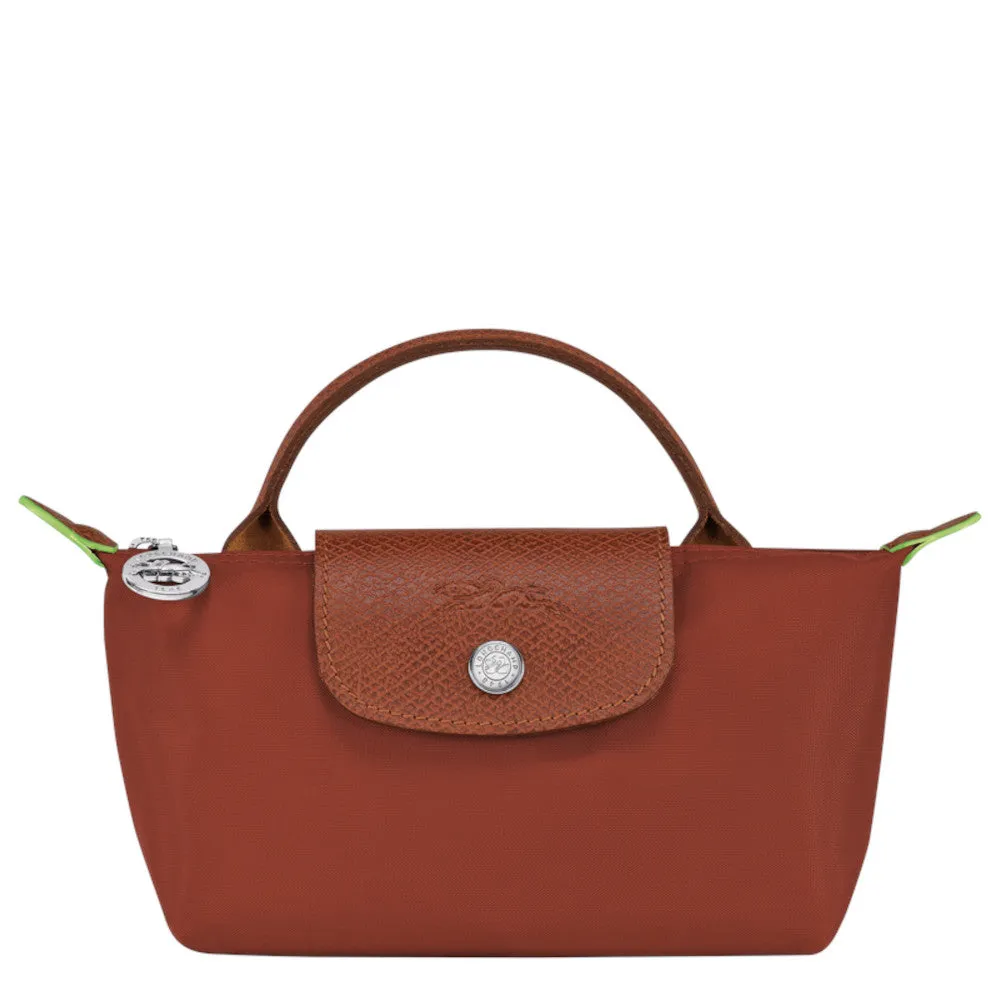 Longchamp Le Pliage Green Pouch with Handle