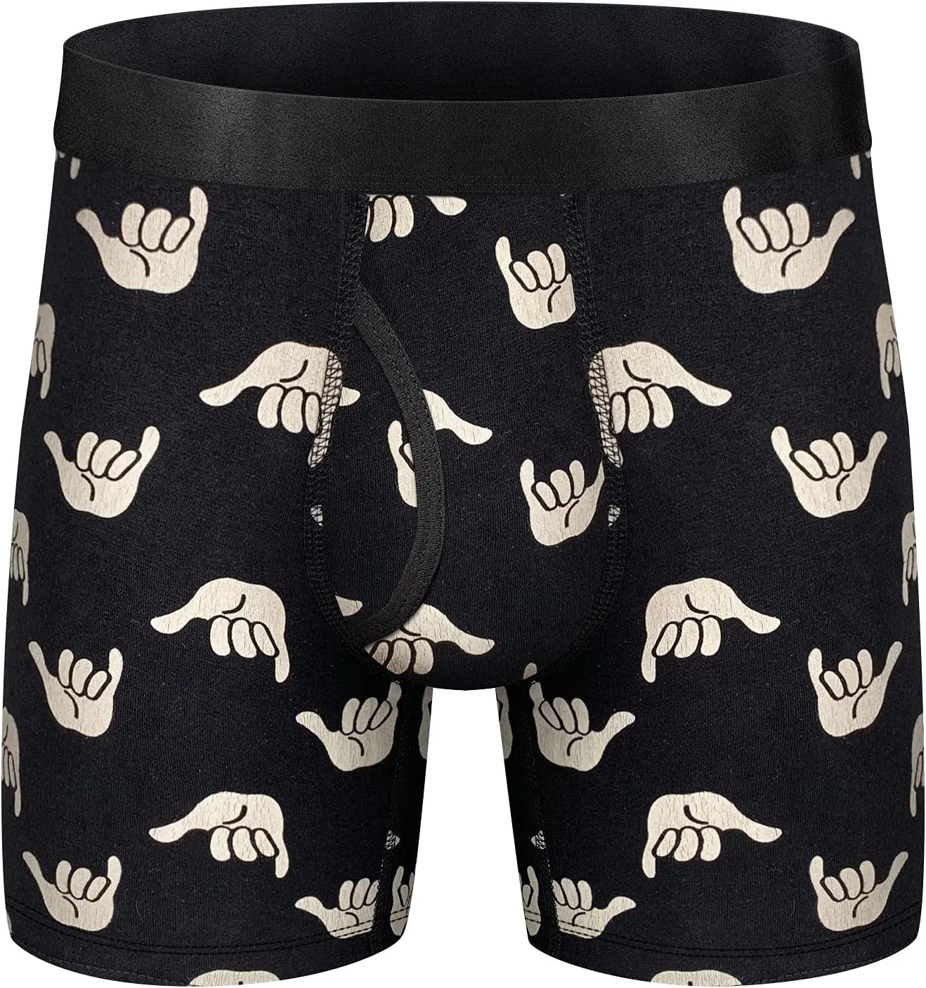 longfor Mens Boxer Briefs Cotton Underwear Comfy Breathable Tagless No Ride-up 6’’ Regular Leg Boxer Briefs with Fly Pack