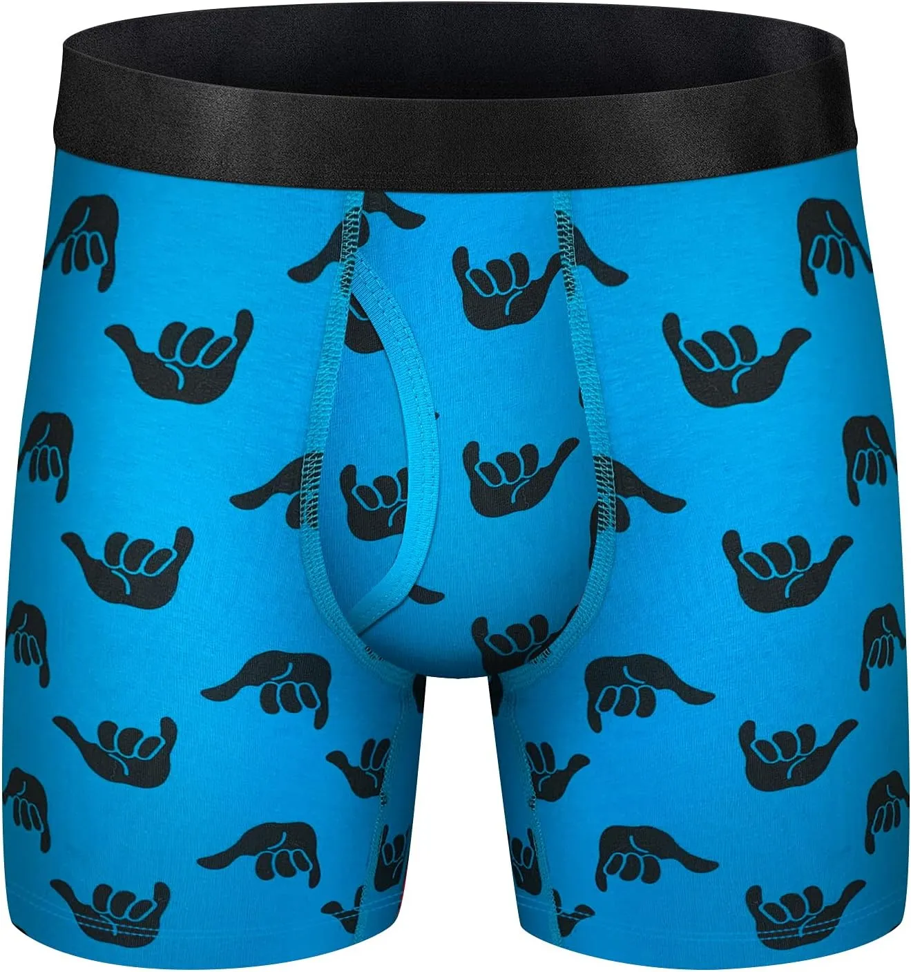 longfor Mens Boxer Briefs Cotton Underwear Comfy Breathable Tagless No Ride-up 6’’ Regular Leg Boxer Briefs with Fly Pack