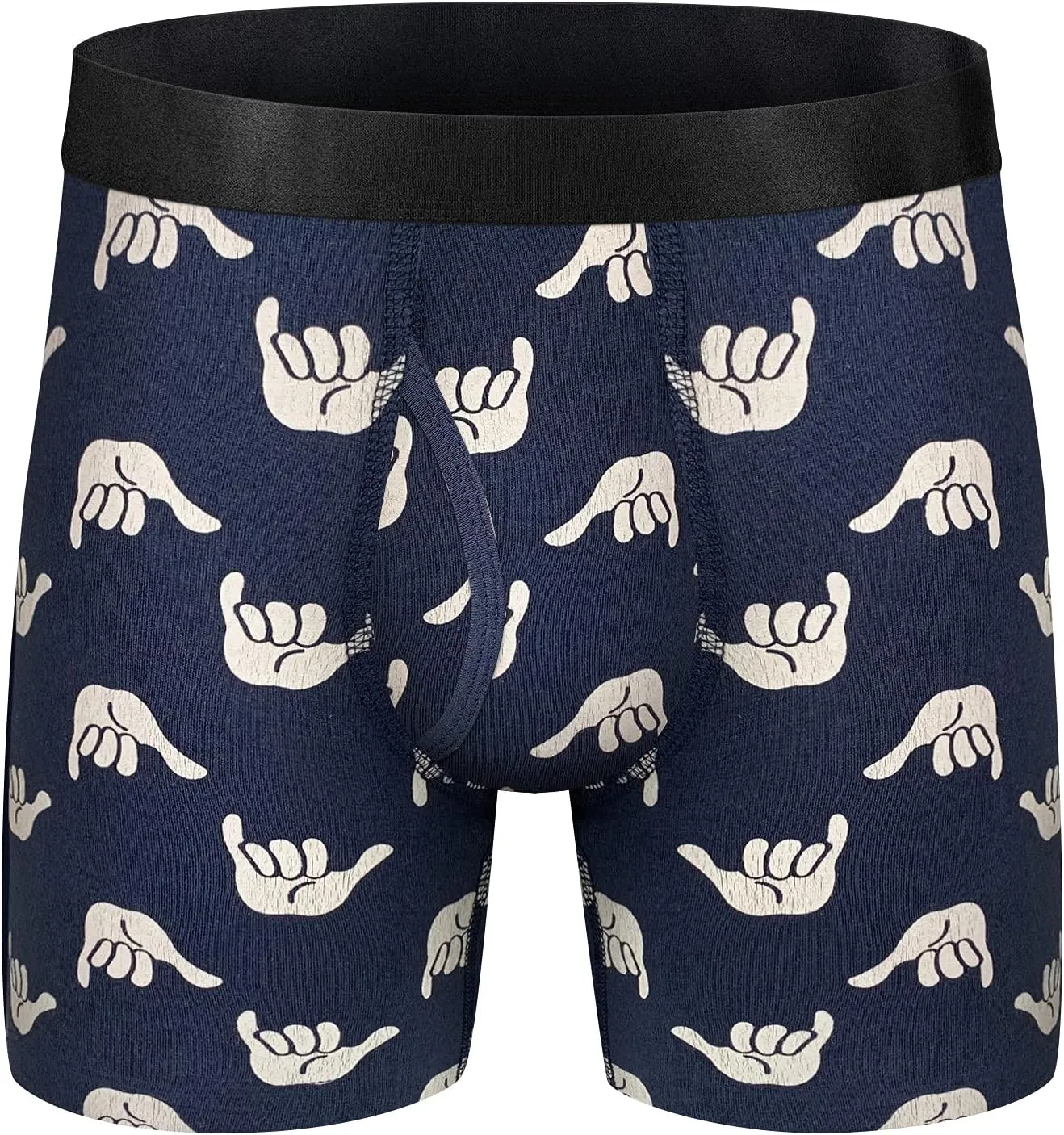 longfor Mens Boxer Briefs Cotton Underwear Comfy Breathable Tagless No Ride-up 6’’ Regular Leg Boxer Briefs with Fly Pack