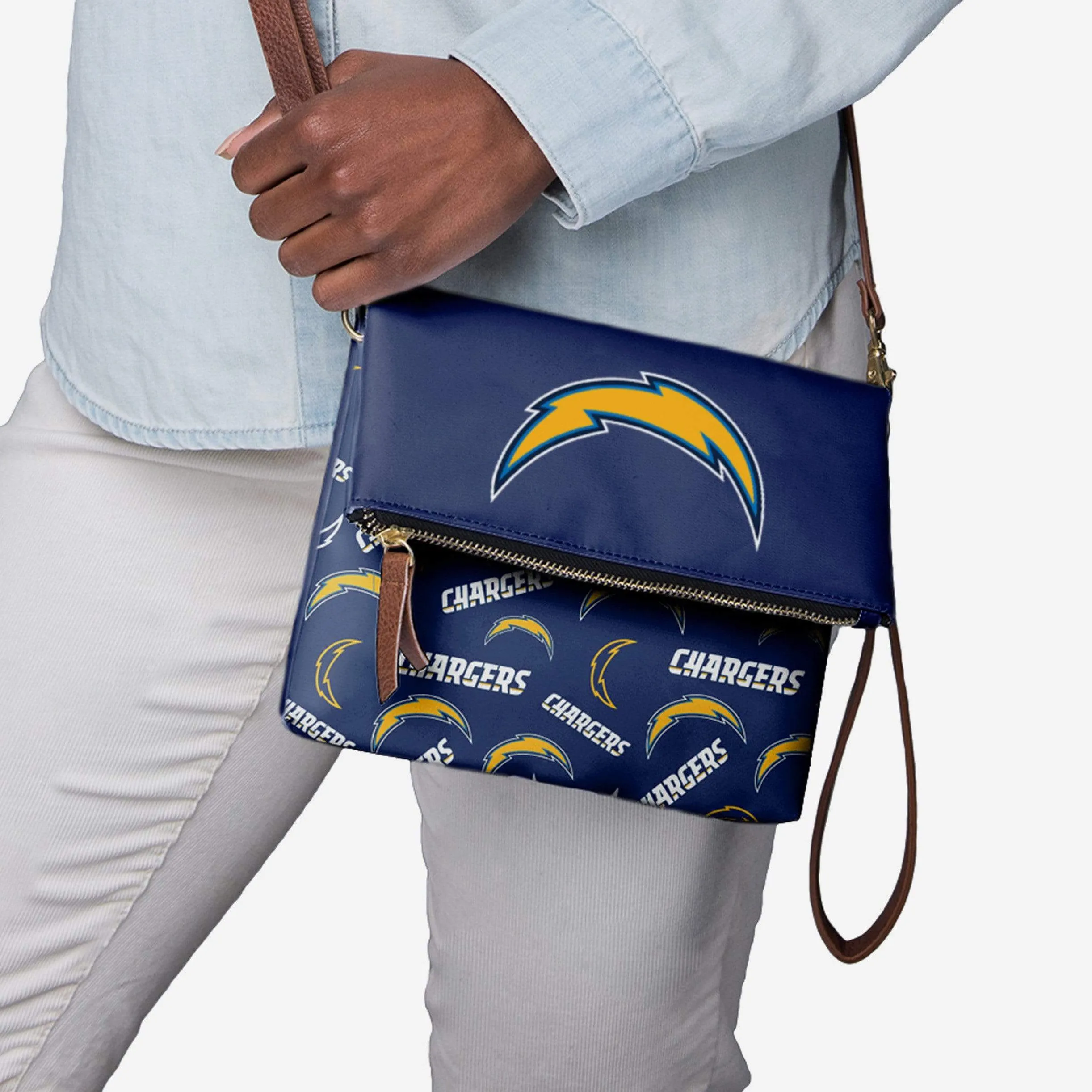 Los Angeles Chargers Printed Collection Foldover Tote Bag