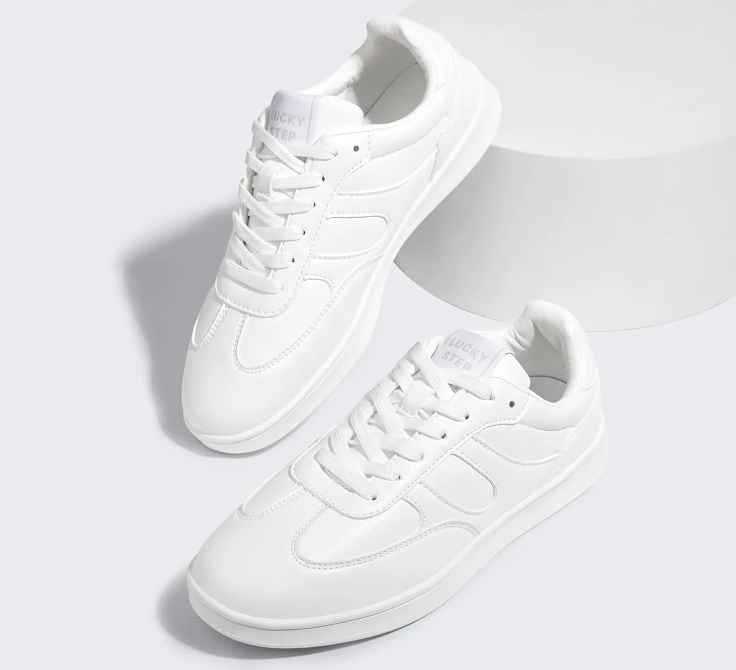 LUCKY STEP Women's Retro Fashion Sneakers Classic Casual Walking Shoes Non Slip Comfort Skate Shoes