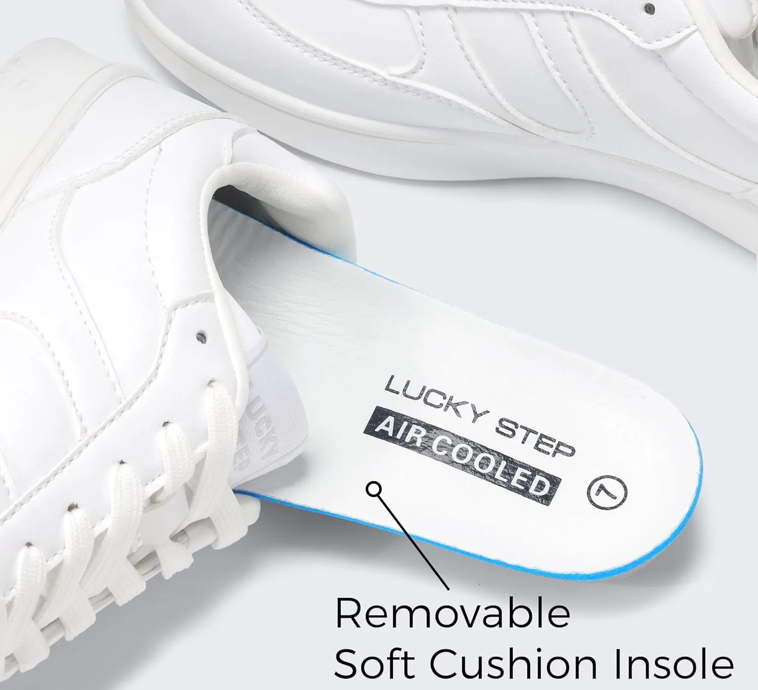 LUCKY STEP Women's Retro Fashion Sneakers Classic Casual Walking Shoes Non Slip Comfort Skate Shoes