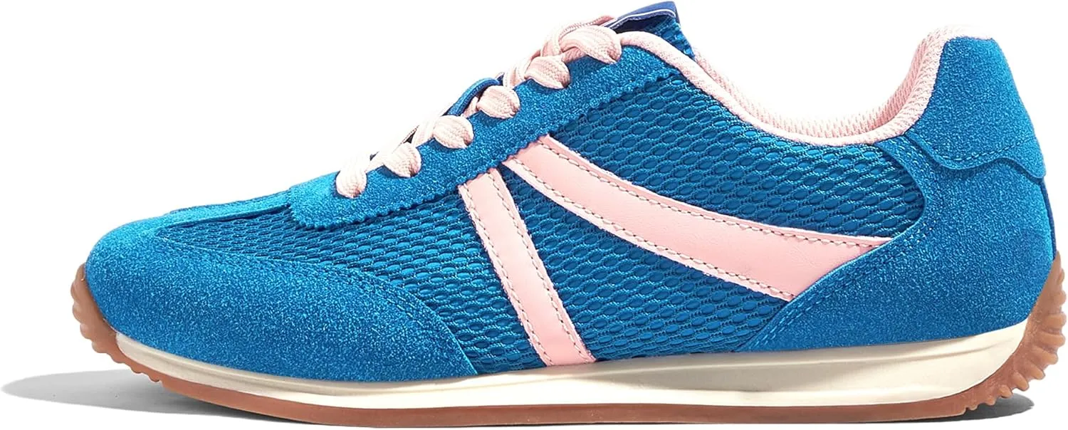 LUCKY STEP Women's Retro Fashion Sneakers Non Slip Comfortable Casual Running Shoes Breathable Classic Walking Trainers