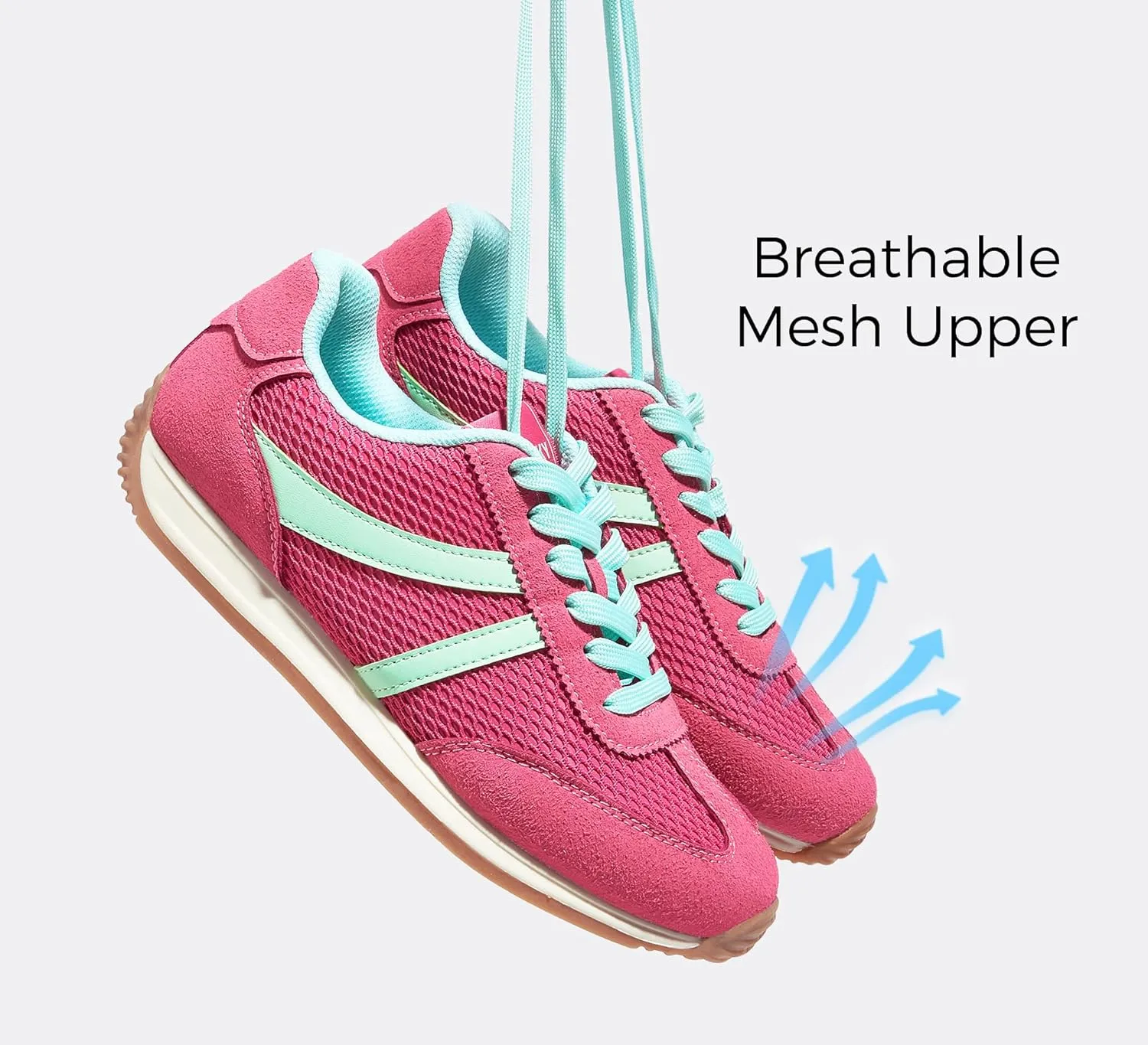 LUCKY STEP Women's Retro Fashion Sneakers Non Slip Comfortable Casual Running Shoes Breathable Classic Walking Trainers