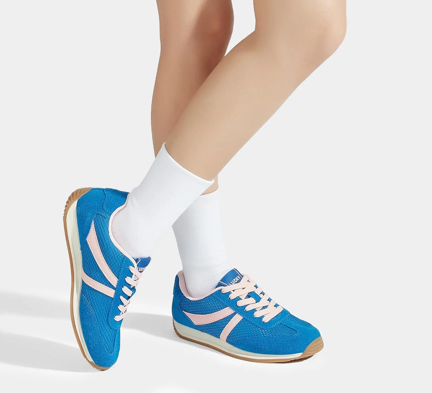 LUCKY STEP Women's Retro Fashion Sneakers Non Slip Comfortable Casual Running Shoes Breathable Classic Walking Trainers