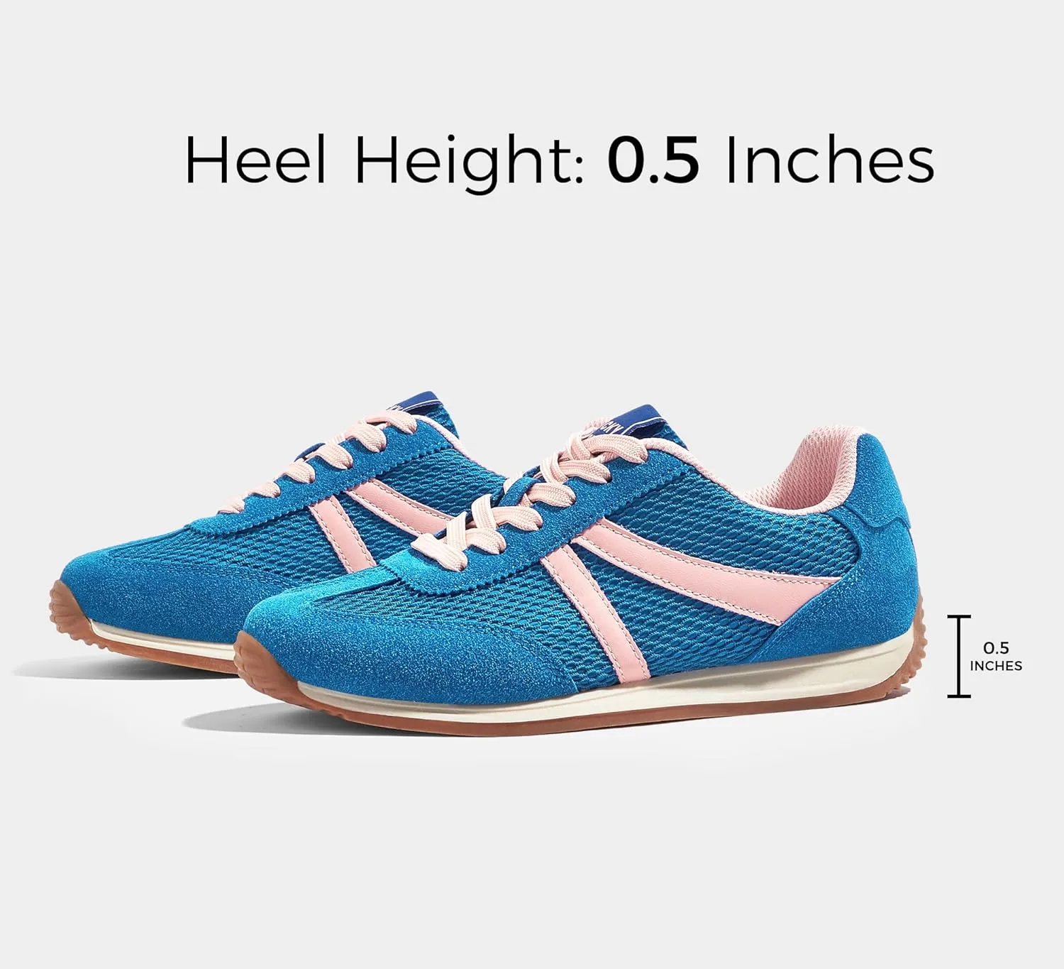 LUCKY STEP Women's Retro Fashion Sneakers Non Slip Comfortable Casual Running Shoes Breathable Classic Walking Trainers