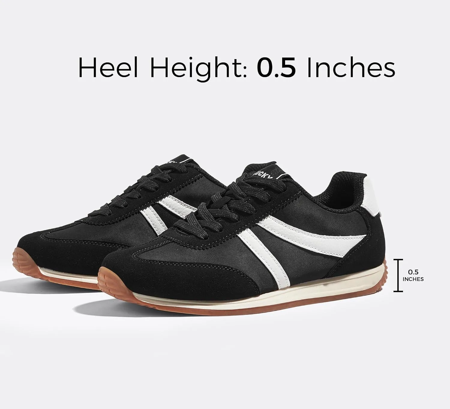 LUCKY STEP Women's Retro Fashion Sneakers Non Slip Comfortable Casual Running Shoes Breathable Classic Walking Trainers
