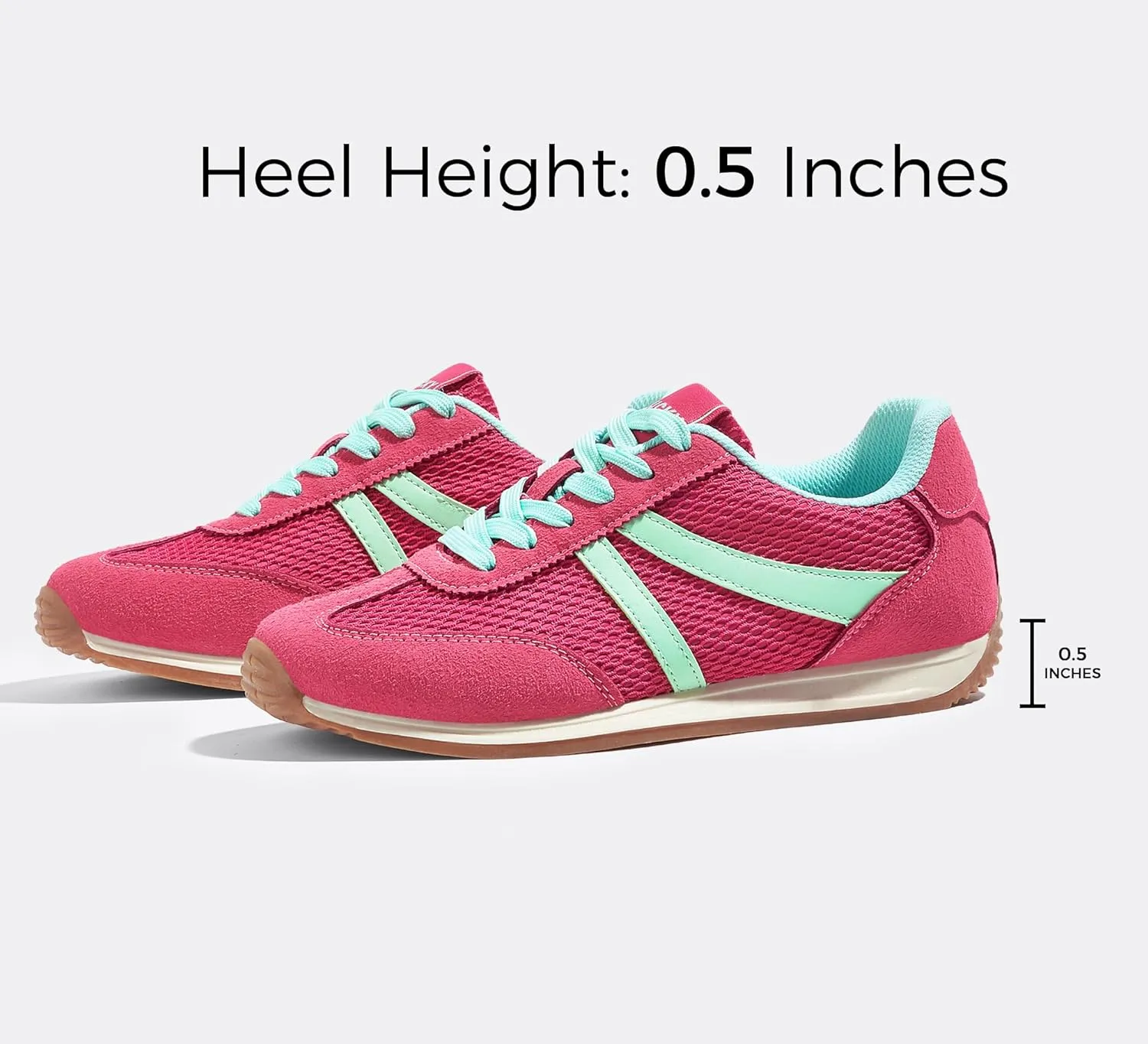 LUCKY STEP Women's Retro Fashion Sneakers Non Slip Comfortable Casual Running Shoes Breathable Classic Walking Trainers