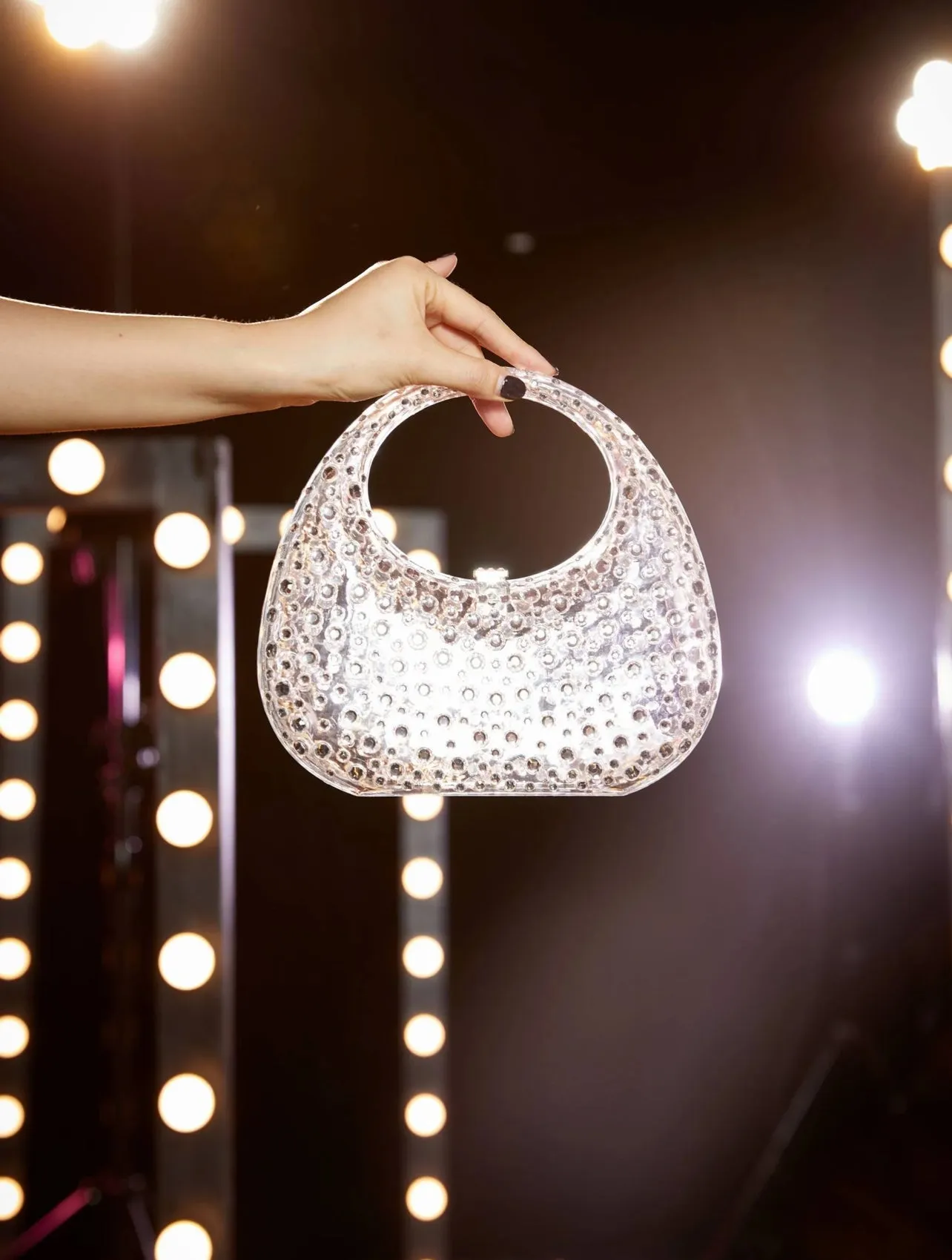 Lumi Clear Embellished Bag