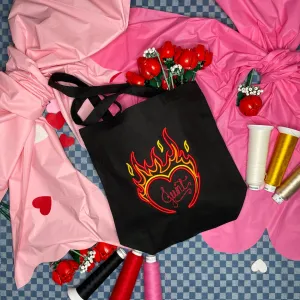 LUVR GRL IRL Burning Love Totes