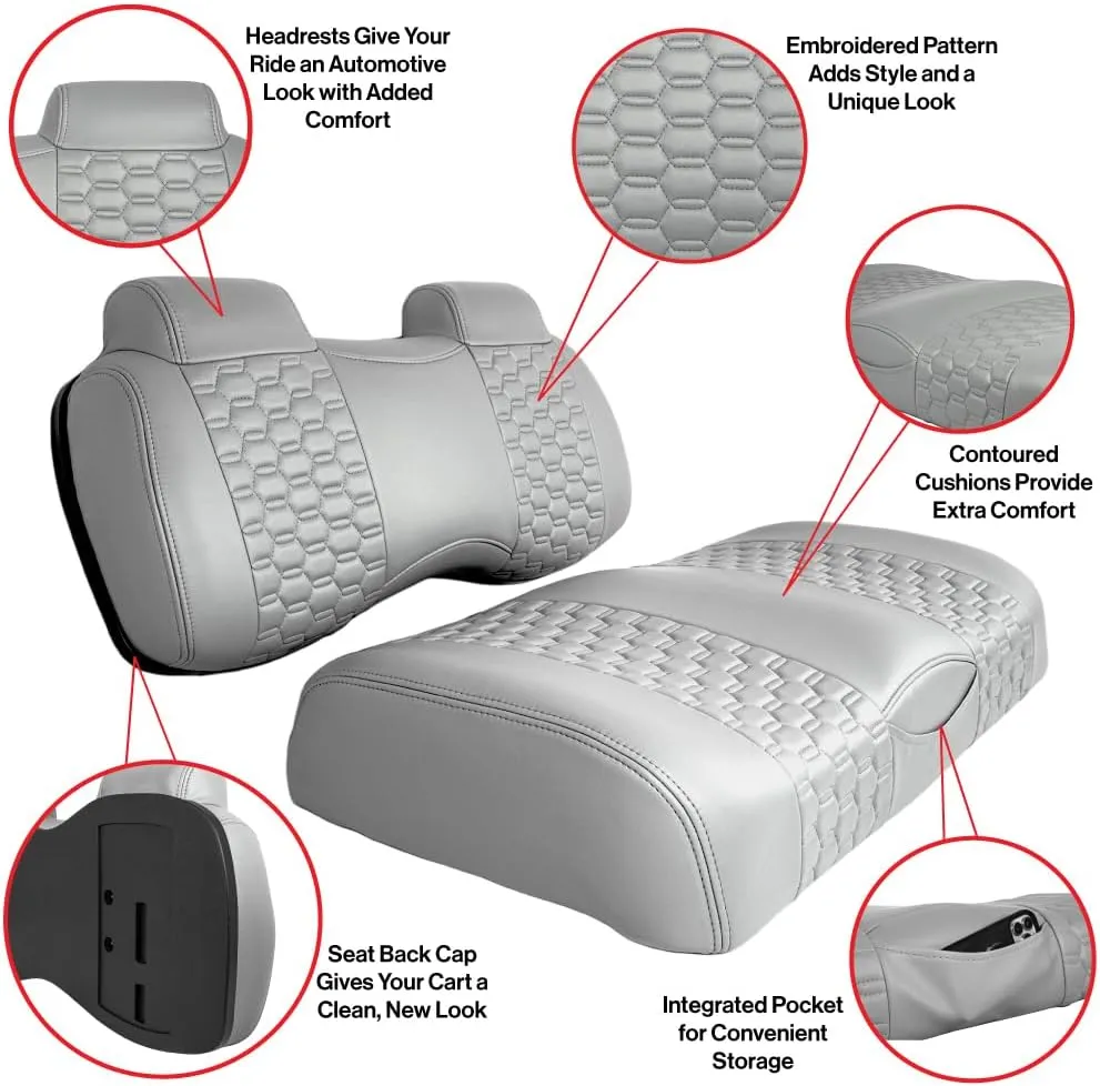 MADJAX Colorado Golf Cart Front Seat Cushion Assembly for EZGO TXT/RXV - Ranch