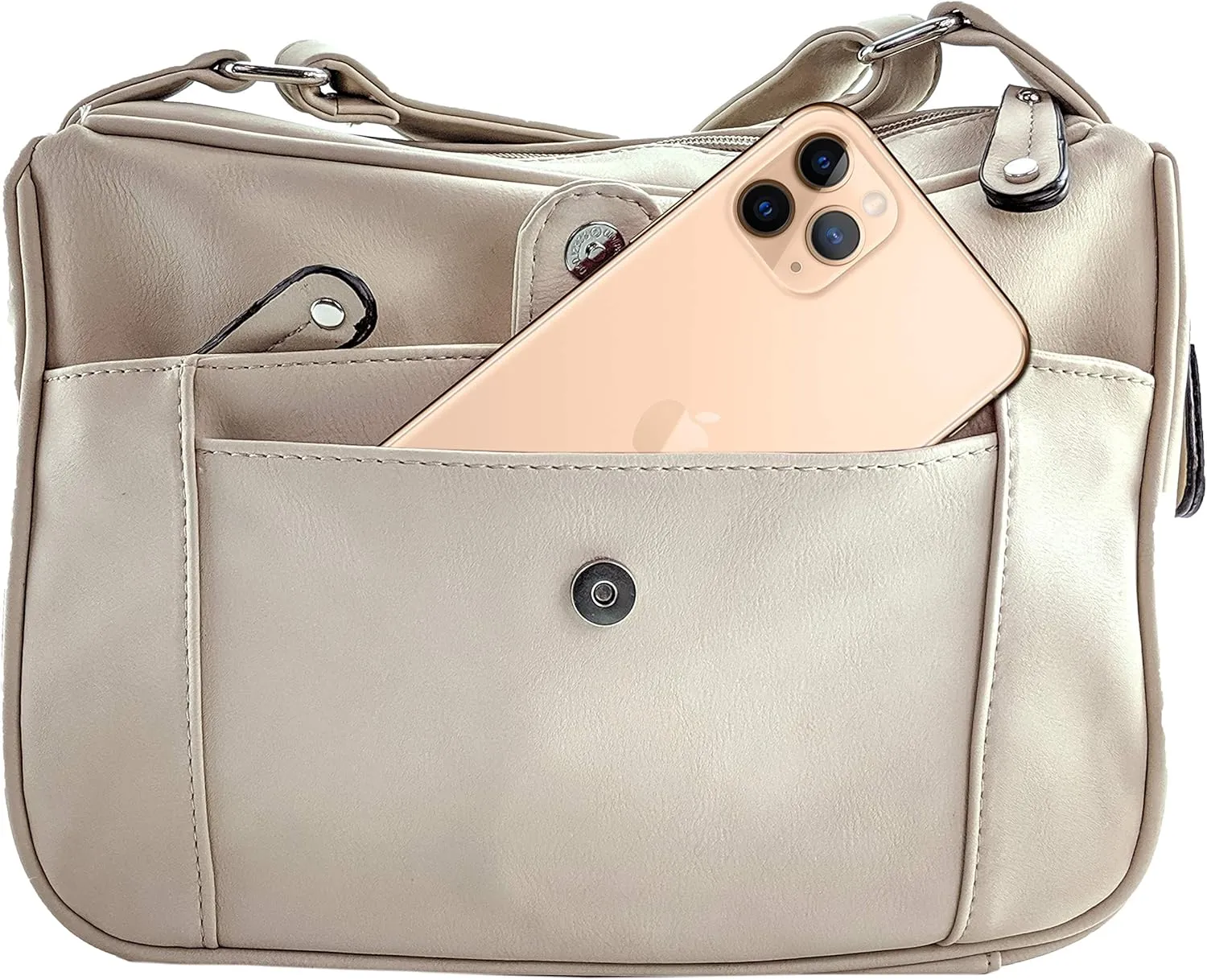 Magnum Concealed Carry Crossbody Handbag Gun Purse & Shoulder Bag with Adjustable Strap