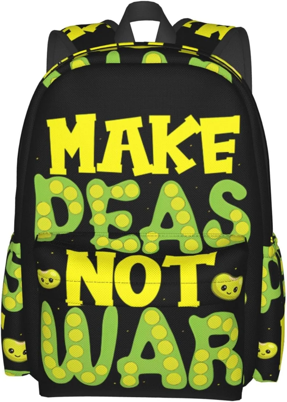 Make Pears Not War Backpack Casual Laptop Backpack Large Capacity Double Shoulder Bag Travel Daypack For Women Men