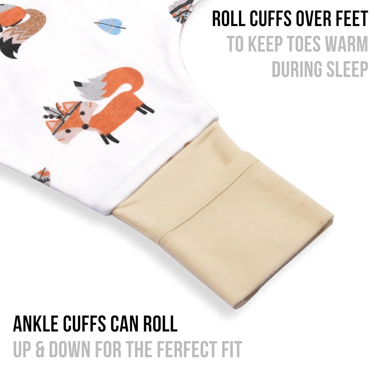 Mama Cheetah Toddler Sleep Sack with Feet 2T, 0.5 TOG Organic Cotton Baby Wearable Blankets with Legs, Baby Sleeping Bag for Walkers, Early Walker Medium