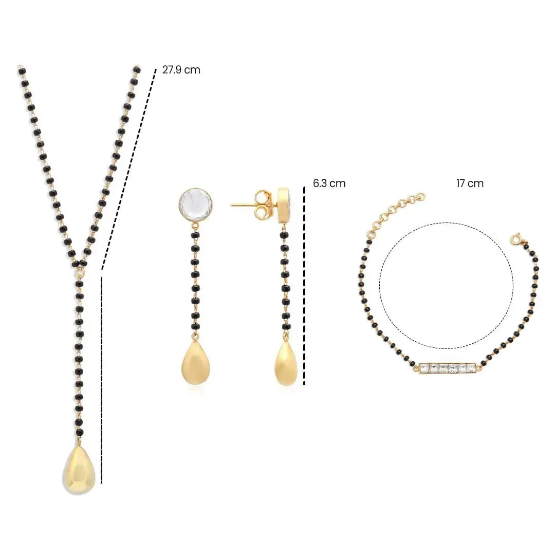Mangalsutra Set In Silver 92.5