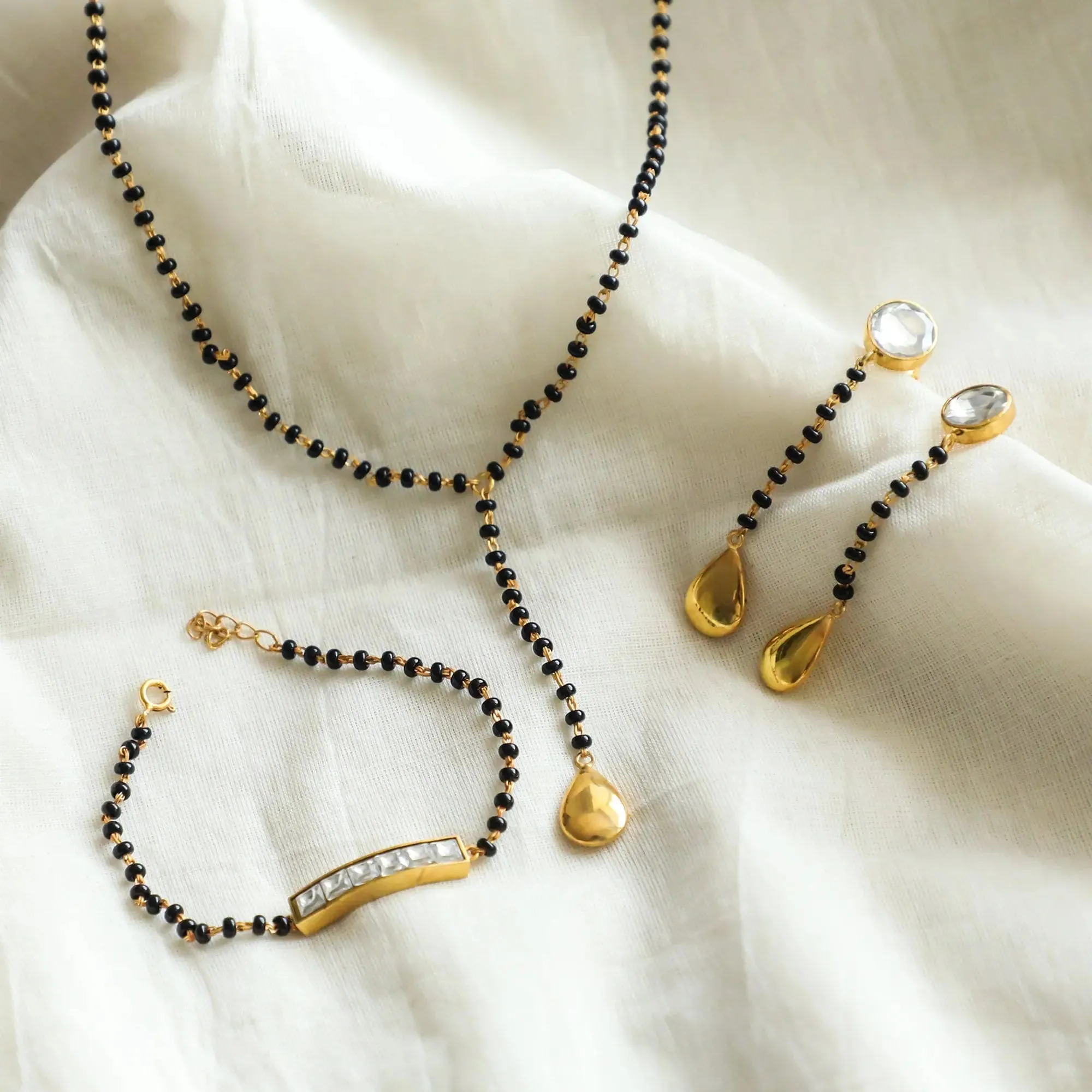 Mangalsutra Set In Silver 92.5