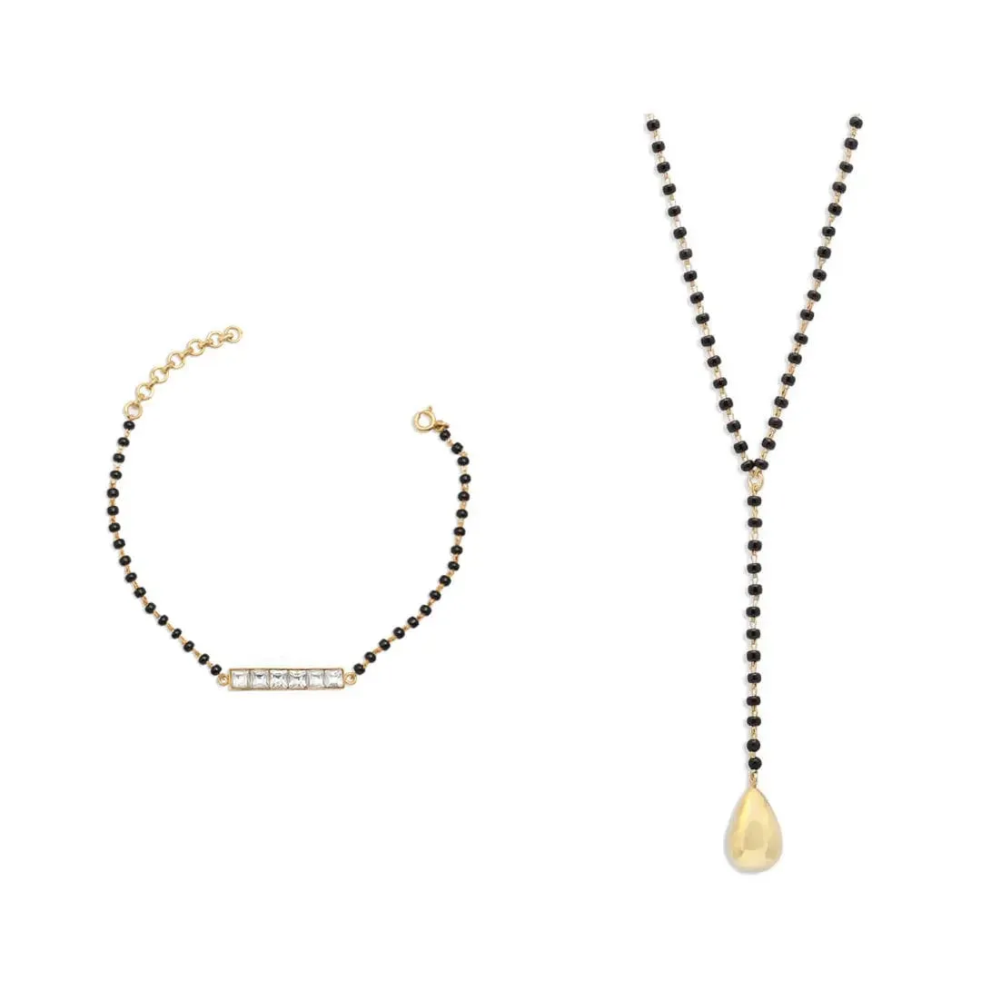 Mangalsutra Set In Silver 92.5