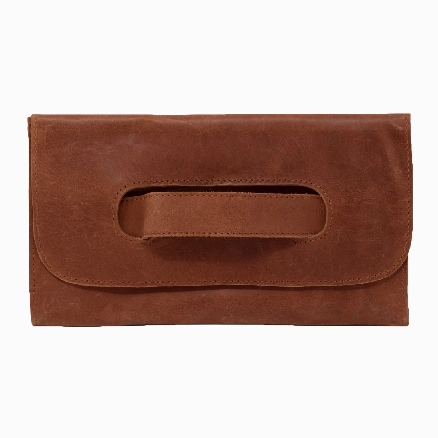Mare Handled Leather Clutch