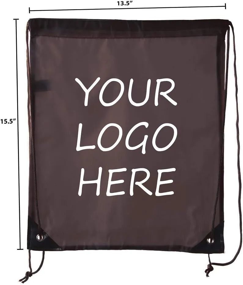 Mato & Hash Custom Bags With Your Logo | Promotional Drawstring Backpack - 500PK Brown CE2500