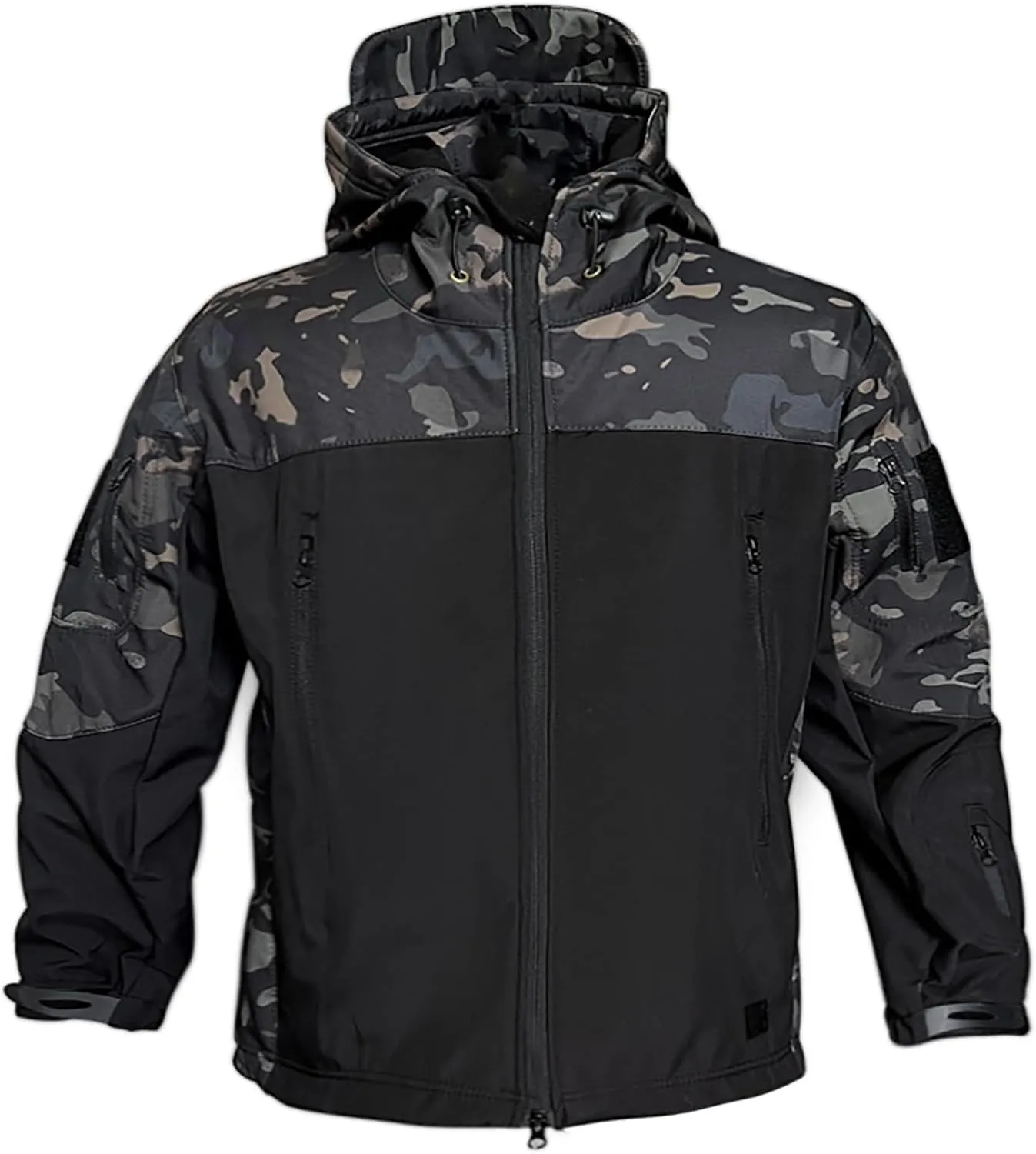 Men Rain Jacket Waterproof Breathable Lightweight Raincoat with Drawstring Hood for Outdoor Travel Hiking Windbreaker