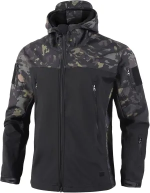 Men Rain Jacket Waterproof Breathable Lightweight Raincoat with Drawstring Hood for Outdoor Travel Hiking Windbreaker