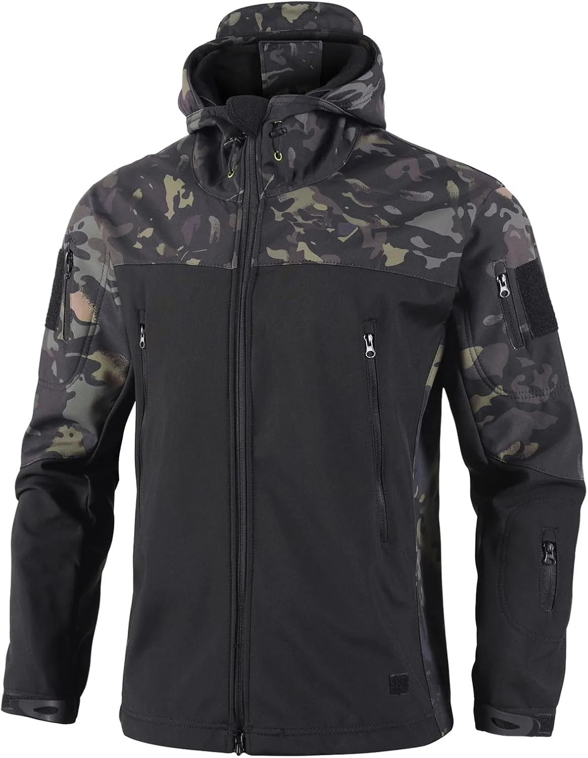 Men Rain Jacket Waterproof Breathable Lightweight Raincoat with Drawstring Hood for Outdoor Travel Hiking Windbreaker