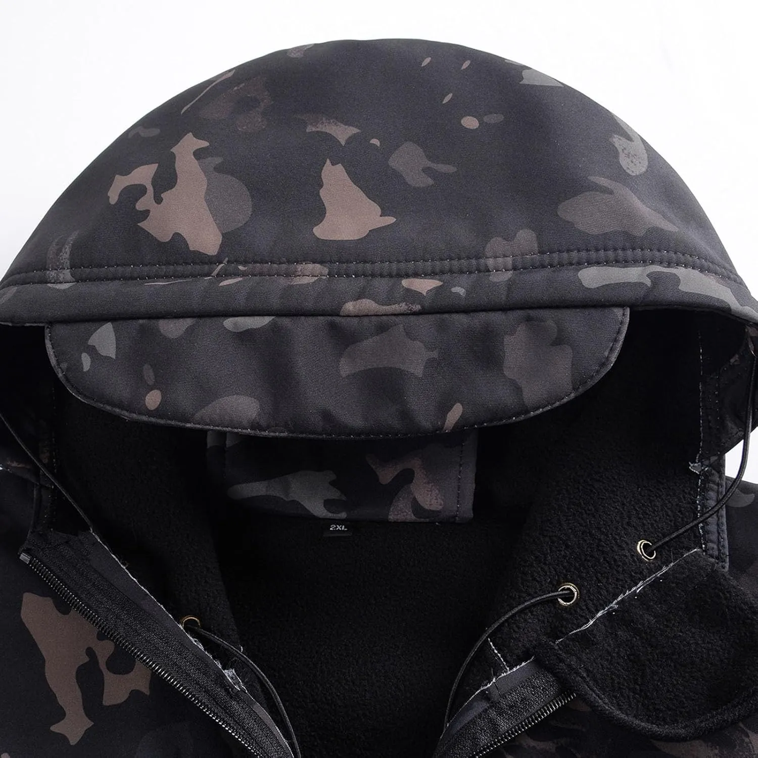 Men Rain Jacket Waterproof Breathable Lightweight Raincoat with Drawstring Hood for Outdoor Travel Hiking Windbreaker