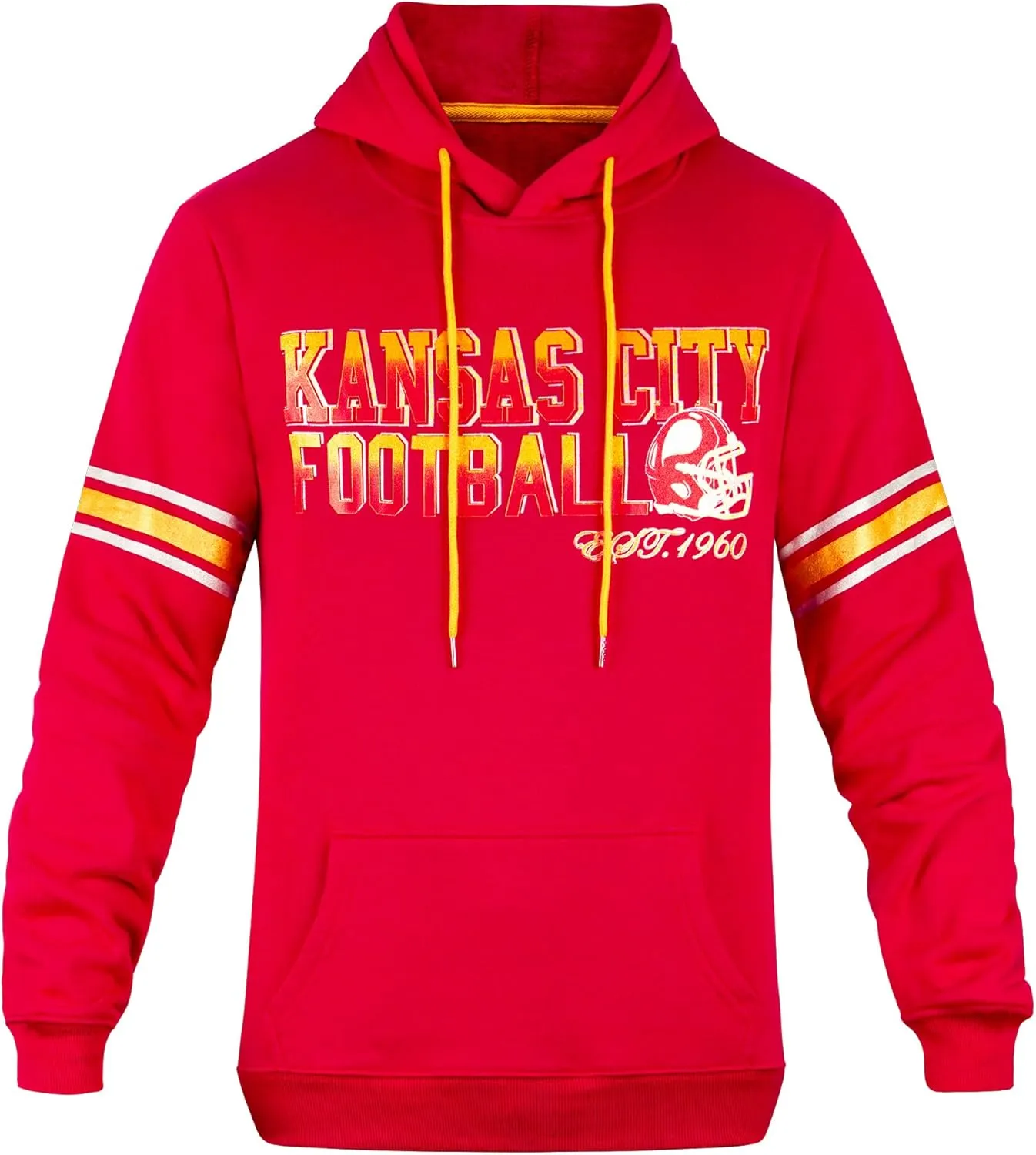 Mens City Football Athletic Fleece Hoodies Pullover Stripes Sweatshirts