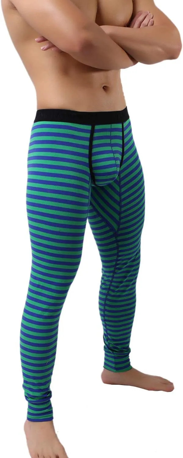 Men’s Cotton Pouch Underwear Long Johns Thermal Pants Bottoms Leggings