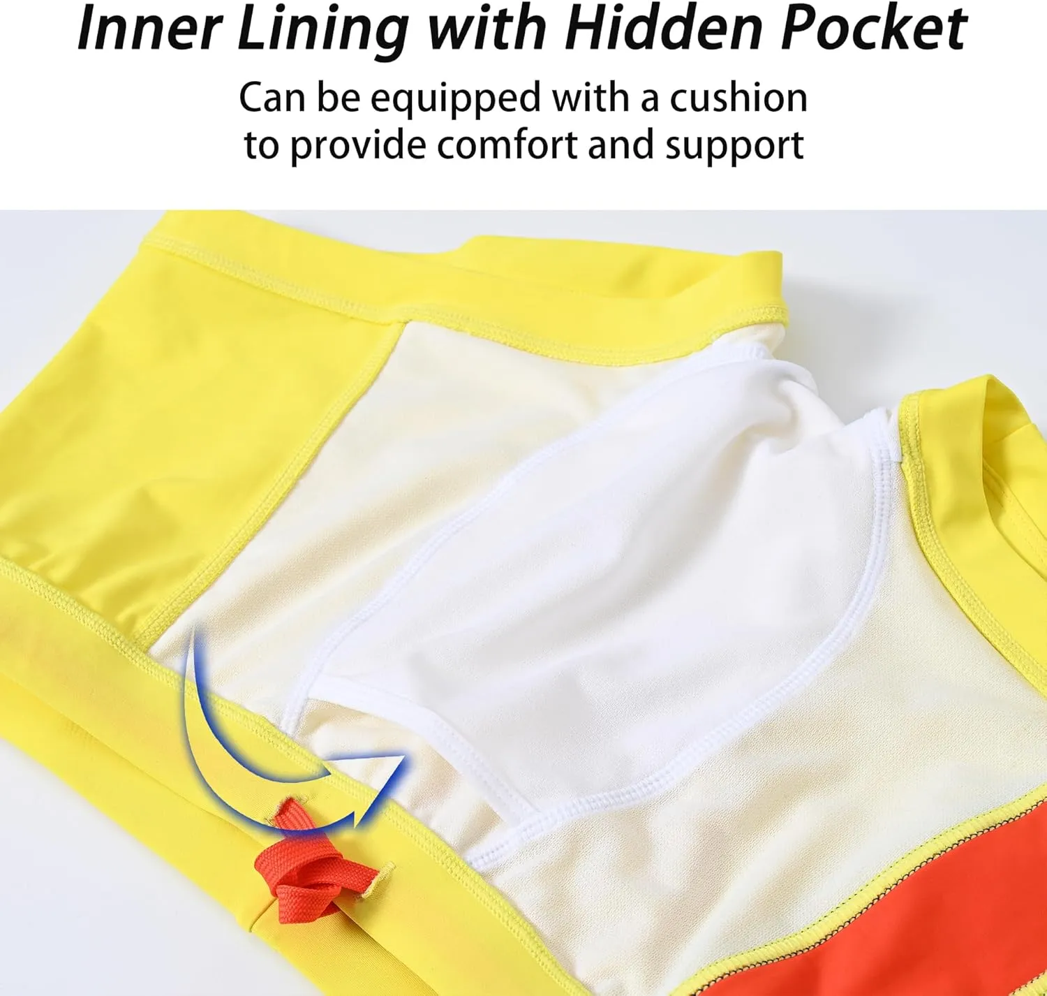 Men's Swimwear Adjustable Drawstring Double Layer Lined Bulge Pouch Swim Trunks Swimsuit Square Leg