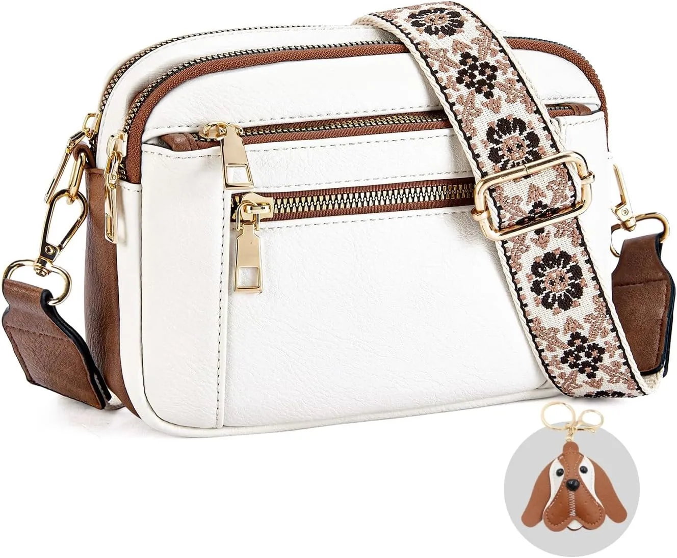 Messenger bag for women, Crossbody Bags for Women Trendy Vegan Leather Handbags Adjustable Shoulder Strap Shoulder Bag