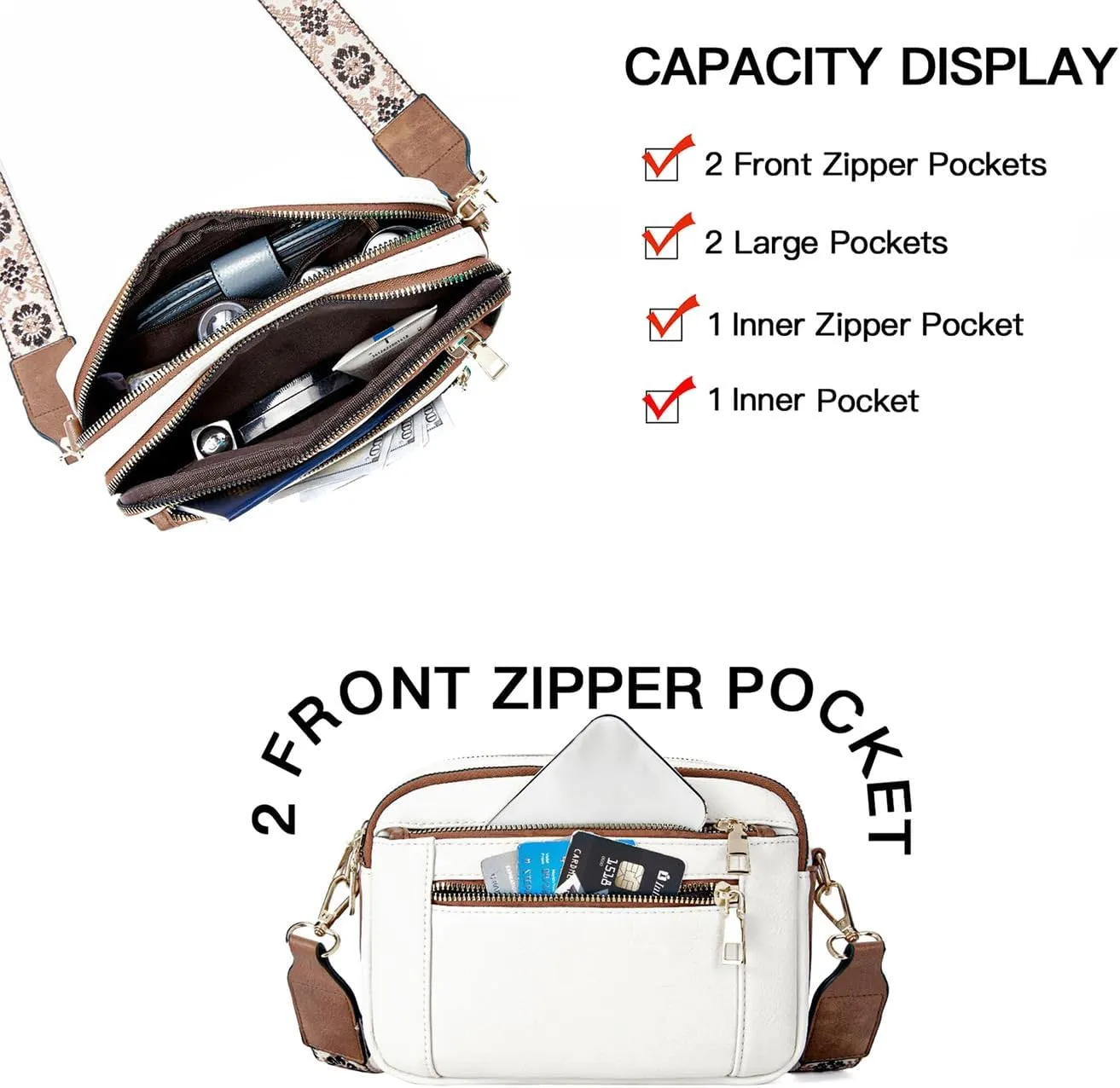 Messenger bag for women, Crossbody Bags for Women Trendy Vegan Leather Handbags Adjustable Shoulder Strap Shoulder Bag