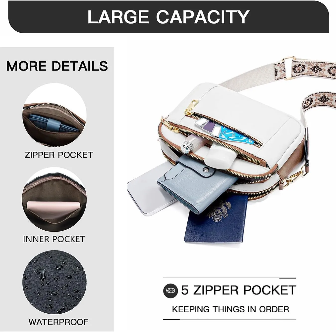 Messenger bag for women, Crossbody Bags for Women Trendy Vegan Leather Handbags Adjustable Shoulder Strap Shoulder Bag