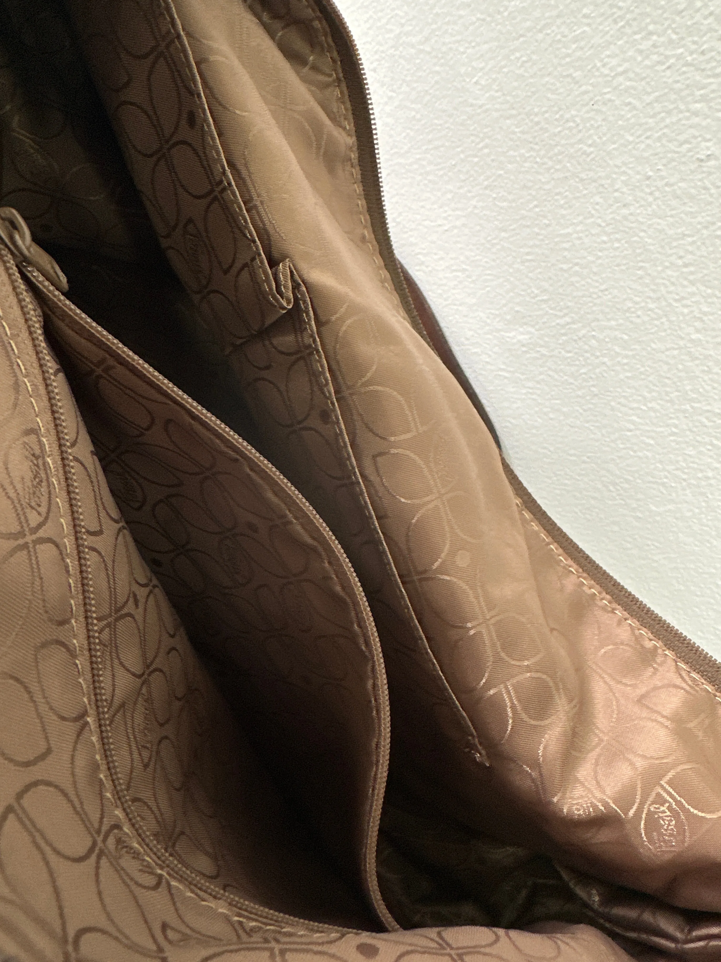 Metallic Bronze Leather Tote Bag