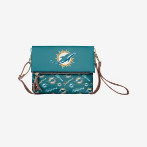 Miami Dolphins Printed Collection Foldover Tote Bag