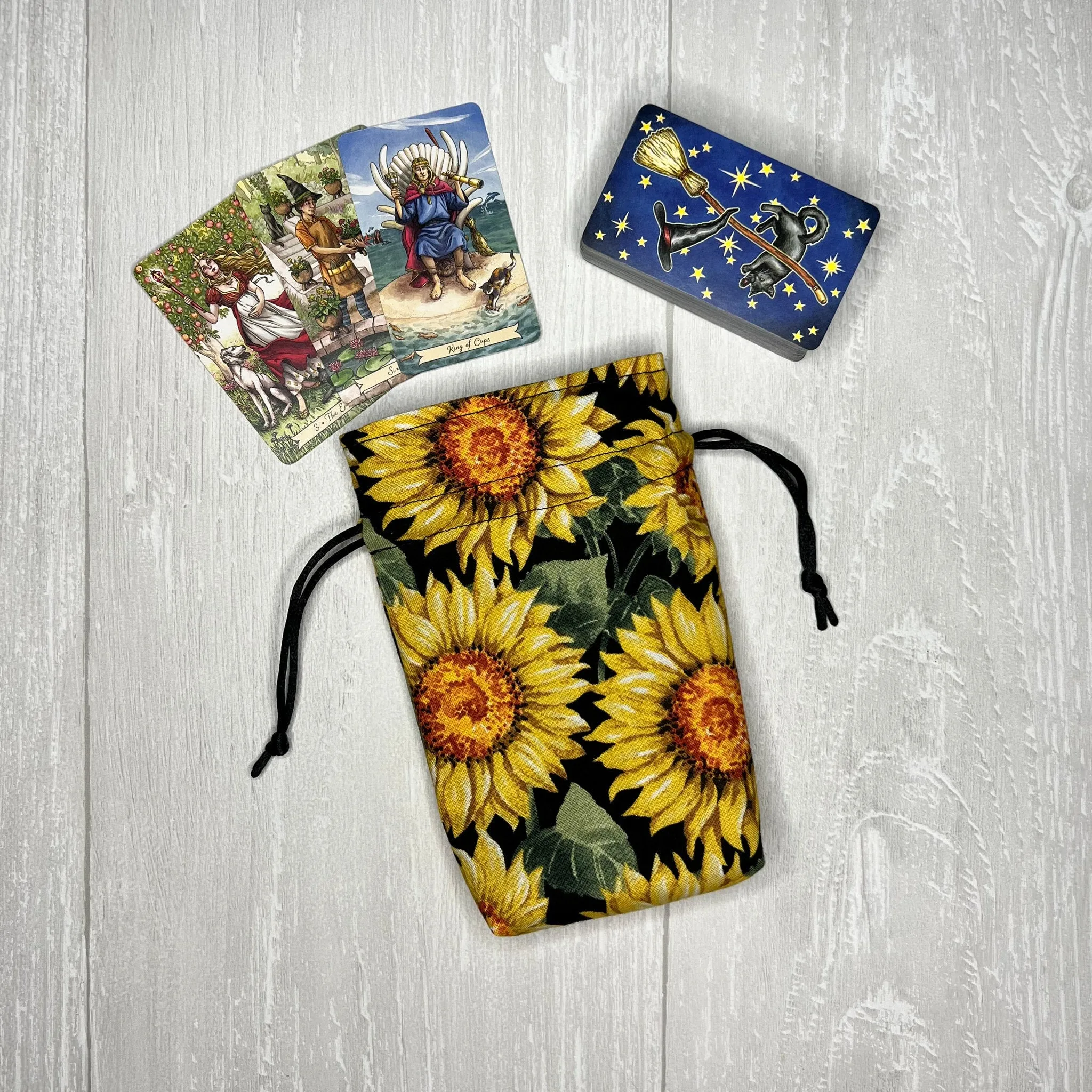 Mini Sized Sunflower Tarot Deck Bag