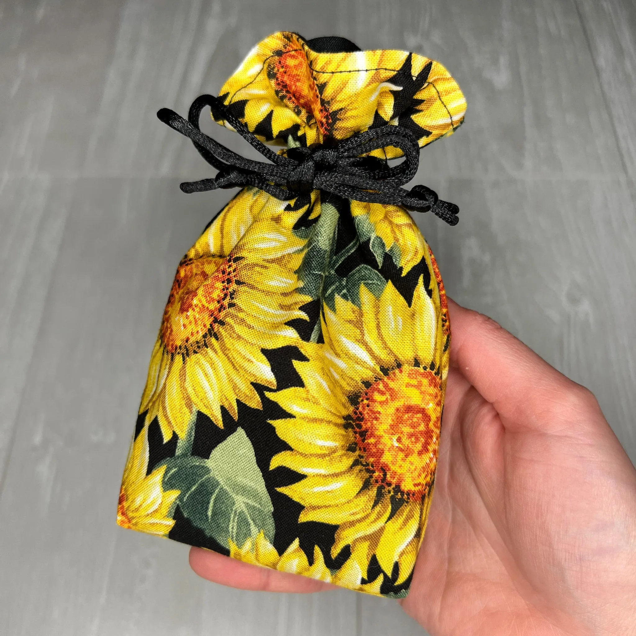Mini Sized Sunflower Tarot Deck Bag